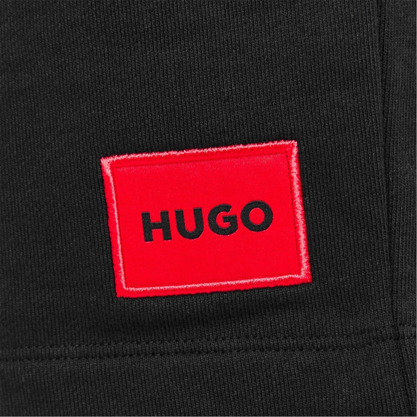 Kraťasy Hugo Black 001 988609 Mens HUGO Jogger Fleece Shorts with Logo Detail - Soft Cotton-Blend Jersey - 5