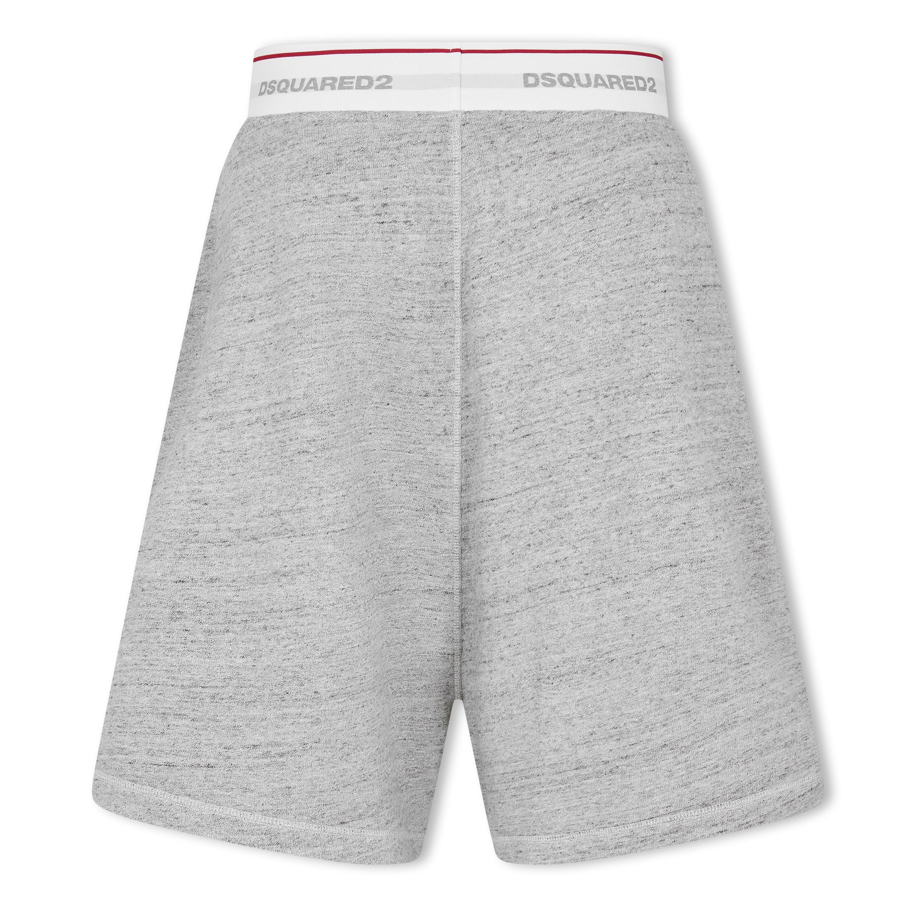 Kraťasy DSquared2 Grey Melange 5590499 Men's Fleece Jogger Shorts - 2