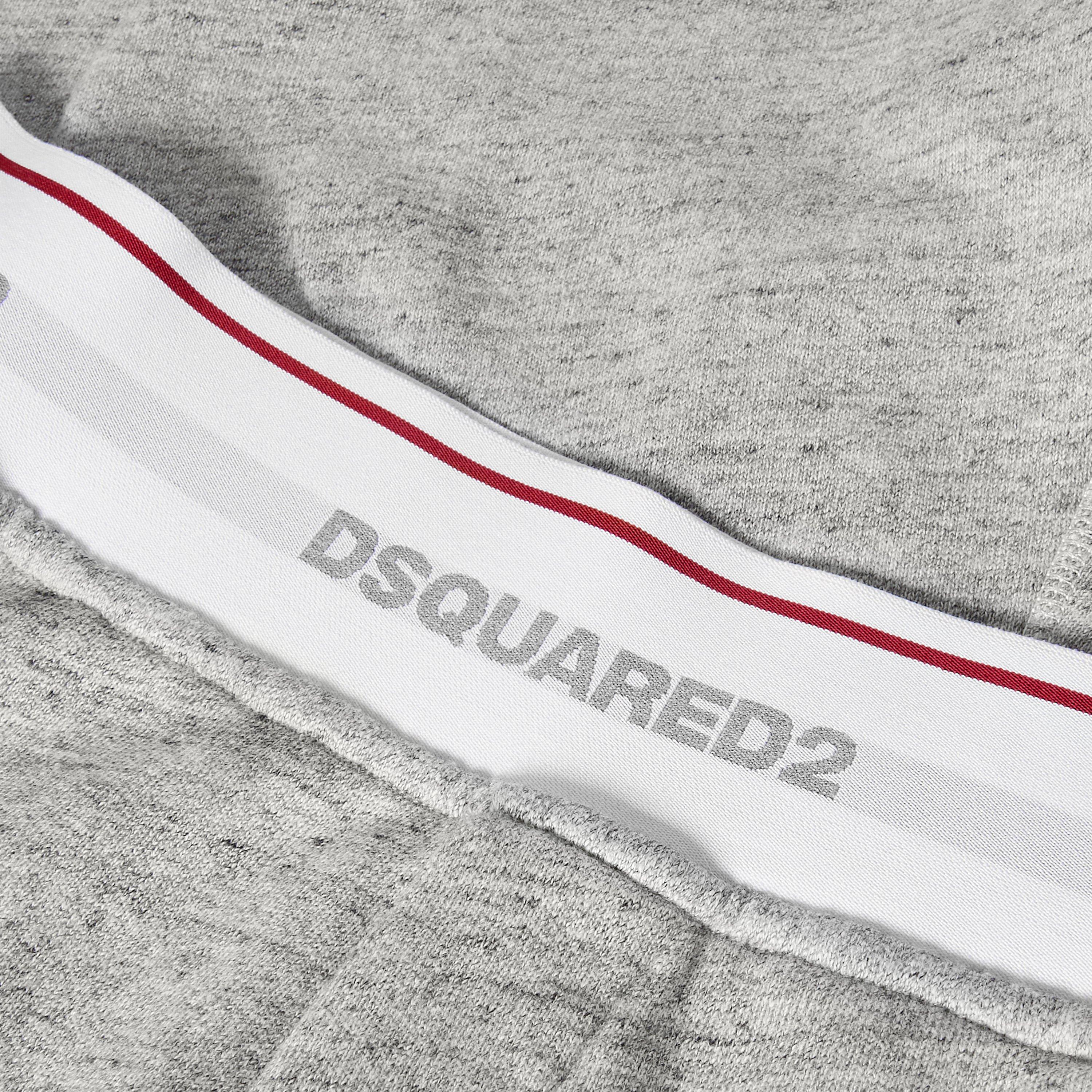 Kraťasy DSquared2 Grey Melange 5590499 Men's Fleece Jogger Shorts - 5
