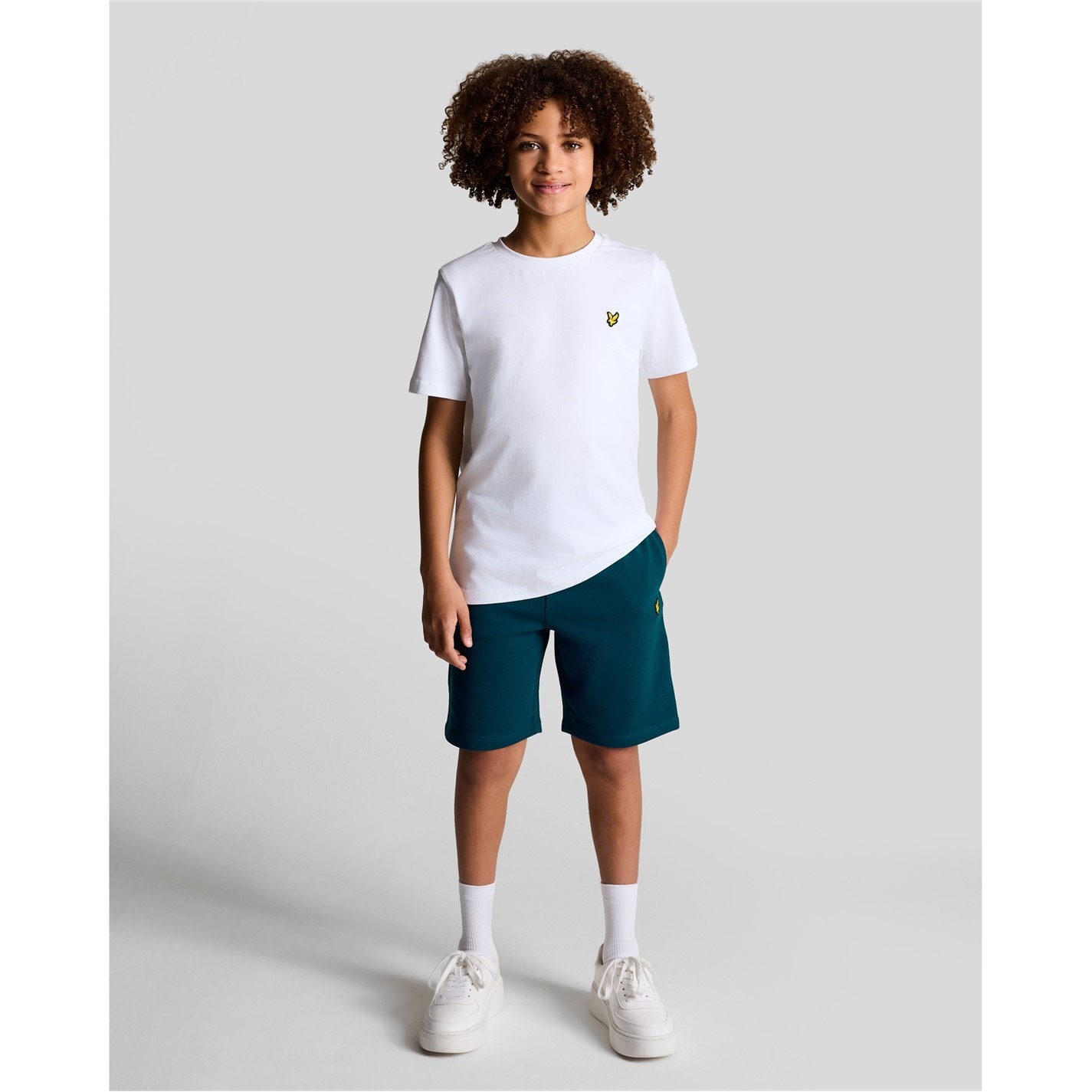 Lyle and Scott W992 Apres Navy 2915893 Kids' Fleece Jogger Shorts - 2