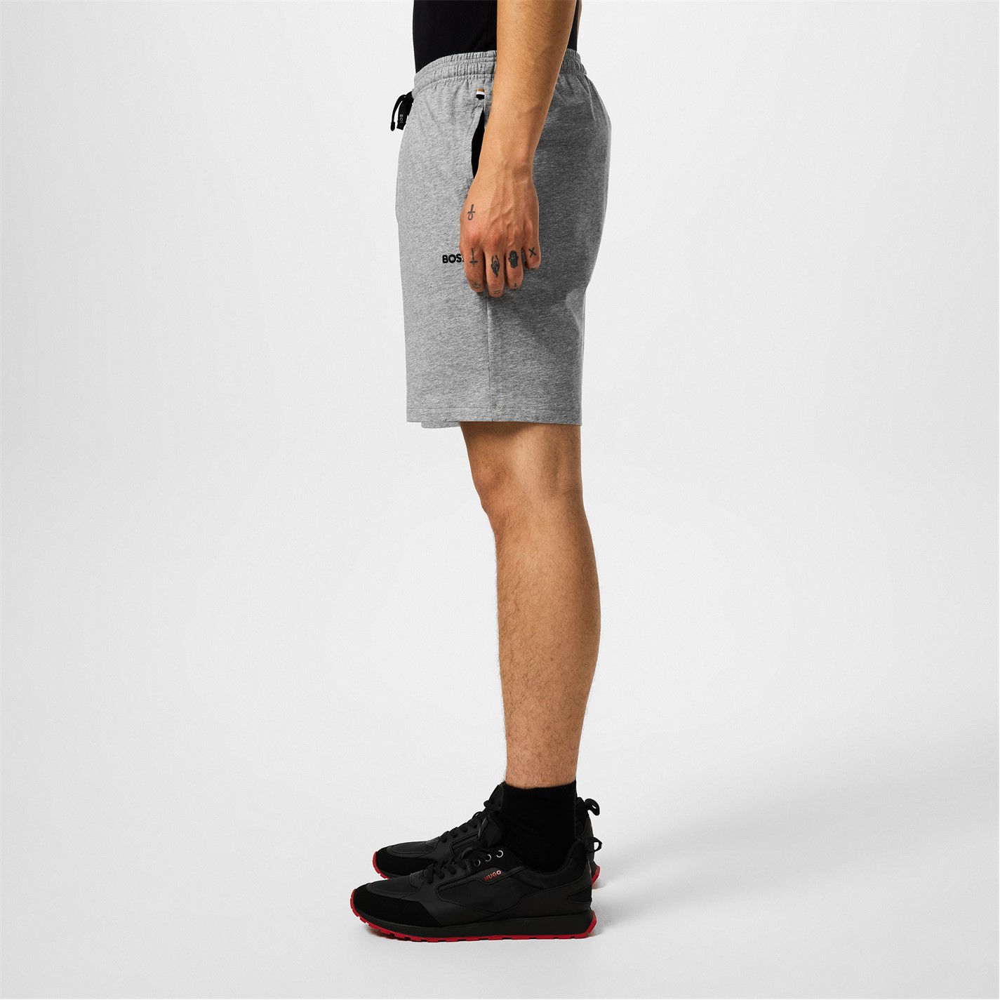 Kraťasy Boss Medium Grey 033 9669349 Mens BOSS Bodywear Drawstring Shorts with Logo Detail (Mix & Match) - 2
