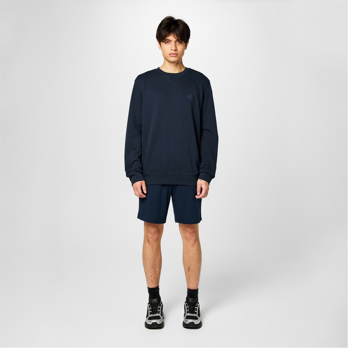 Kraťasy Boss Navy 403 9281461 Mens BOSS Bodywear Drawstring Shorts with Logo Detail (Mix & Match) - 4