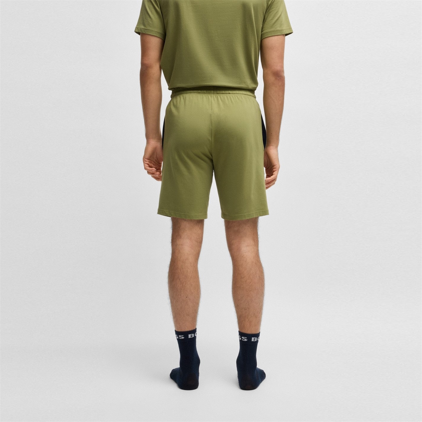 Kraťasy Boss Med Green 311 5919812 Mens BOSS Bodywear Drawstring Shorts with Logo Detail (Mix & Match) - 2