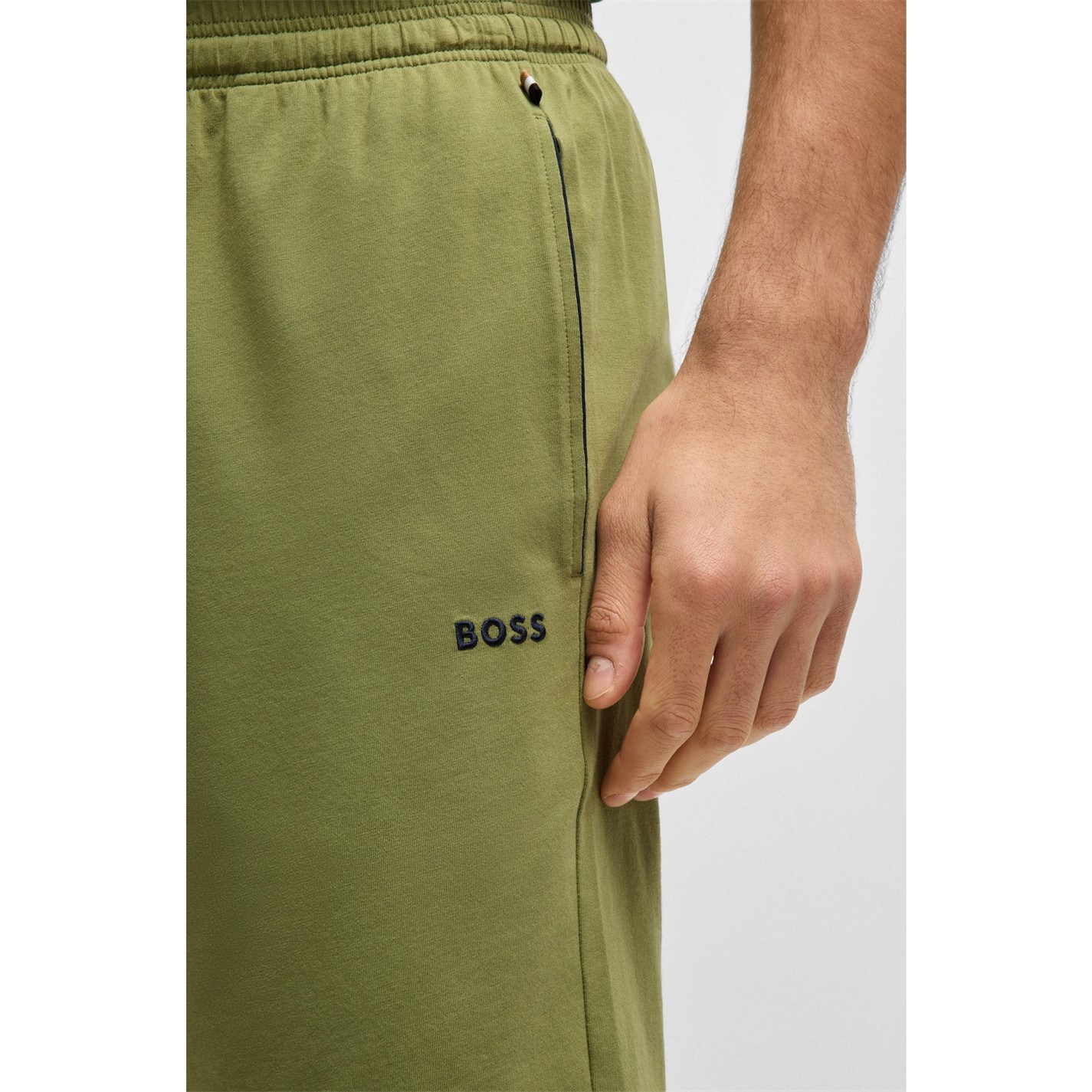 Kraťasy Boss Med Green 311 5919812 Mens BOSS Bodywear Drawstring Shorts with Logo Detail (Mix & Match) - 4