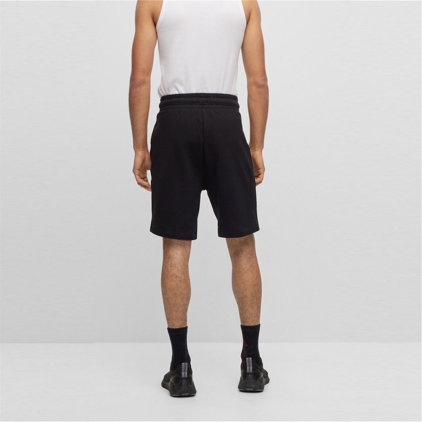 Kraťasy Hugo Black 3413260 Mens HUGO Bodywear Sporty Logo Shorts with Logo Tape Detail - 2