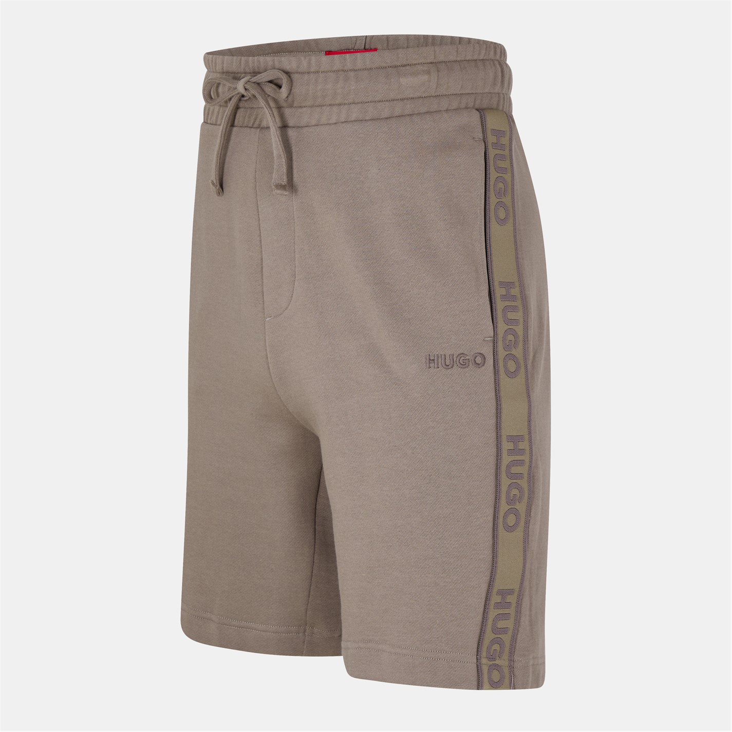 Kraťasy Hugo Beige 8515234 Mens HUGO Bodywear Sporty Logo Shorts with Logo Tape Detail - 3