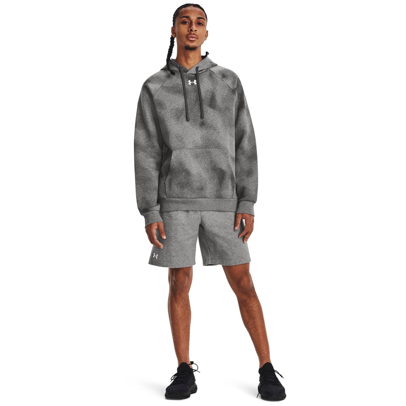 Kraťasy Under Armour Pitch Gray 1995222 UA Rival Fleece Shorts Men's - 4