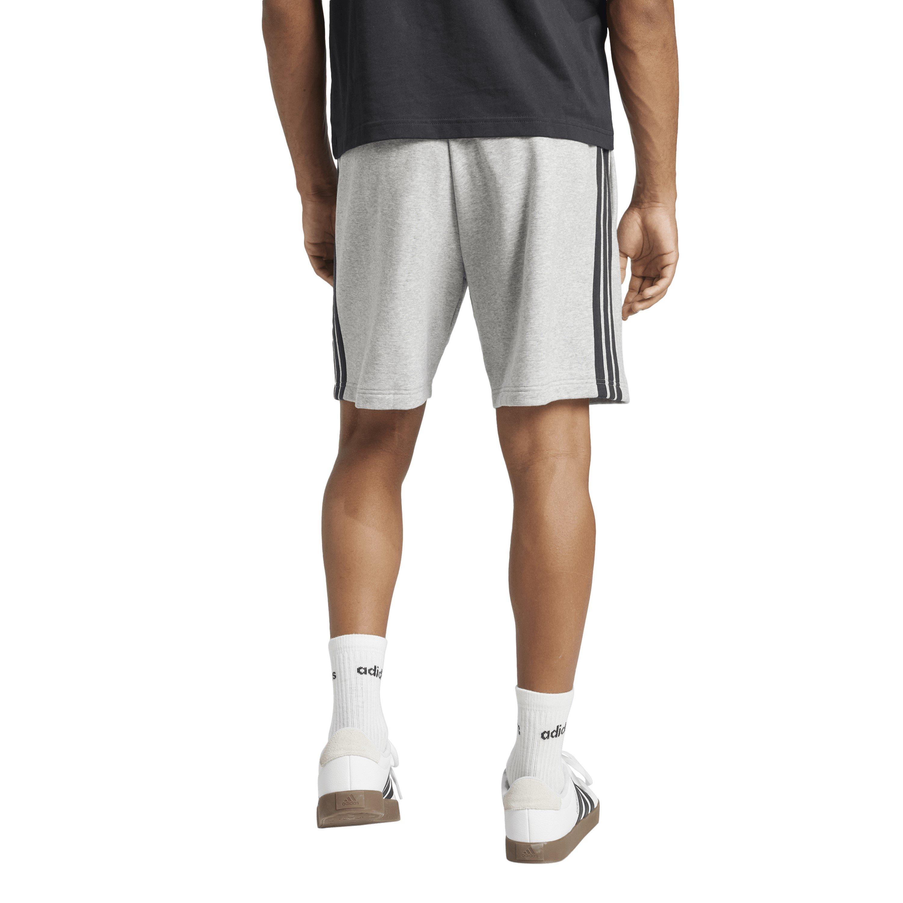 Kraťasy adidas Grey 1539774 Essentials 3 Stripe Fleece Shorts Mens - 3
