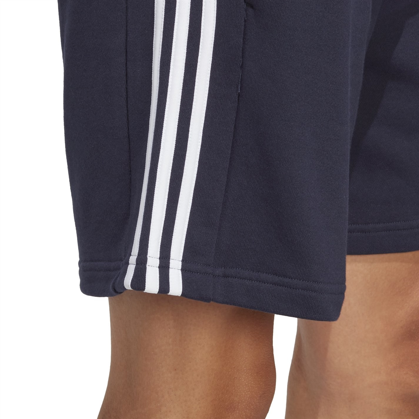 Kraťasy adidas Navy 301183 Essentials 3 Stripe Fleece Shorts Mens - 6