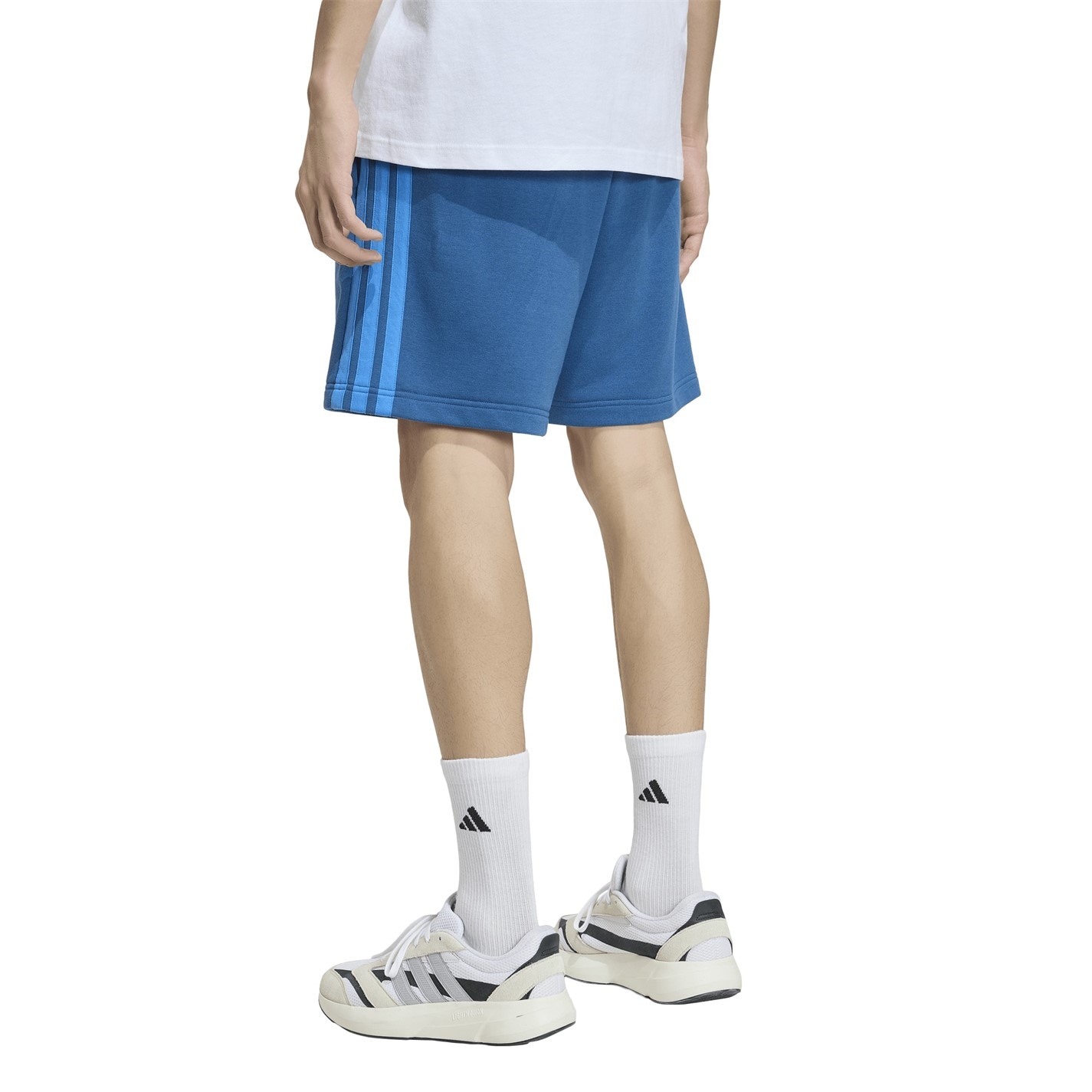 Kraťasy adidas Petrol Blue 9942973 Essentials 3 Stripe Fleece Shorts Mens - 3