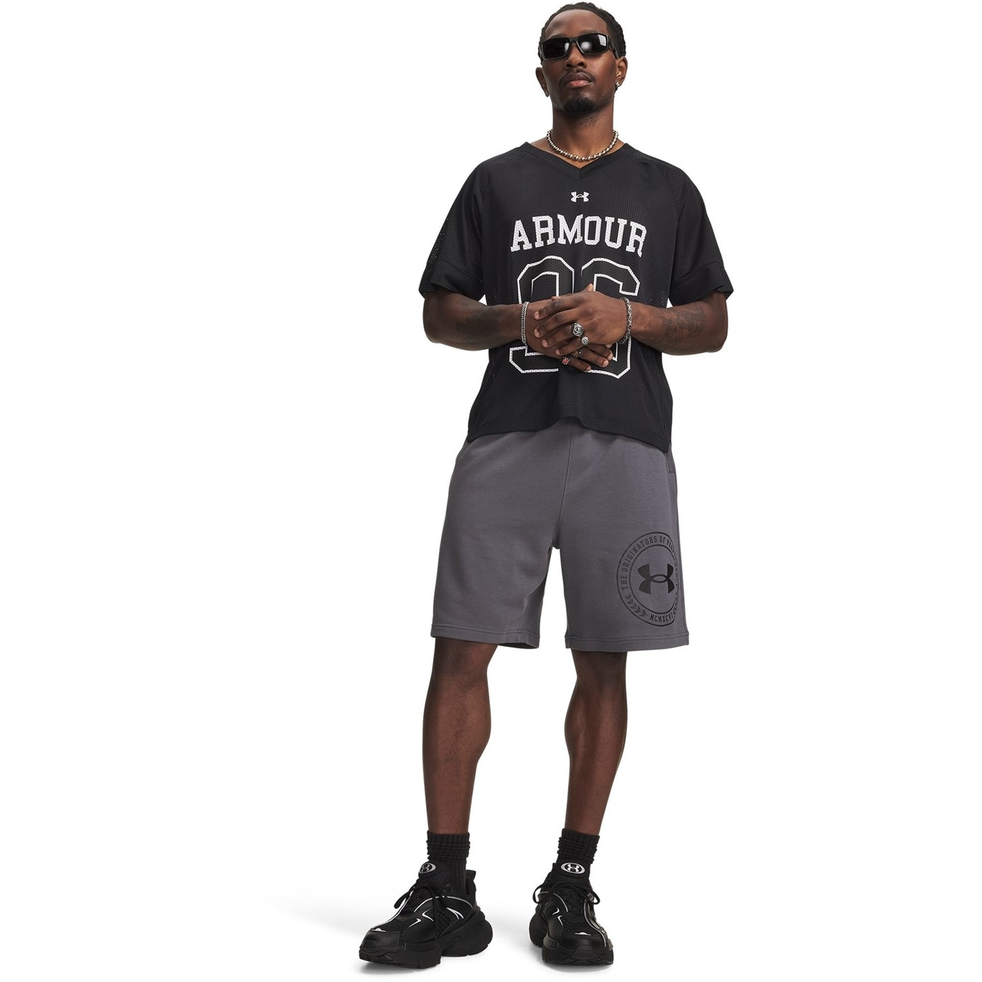 Kraťasy Under Armour Grey 6700156 Men's Fleece Jogger Shorts - 4