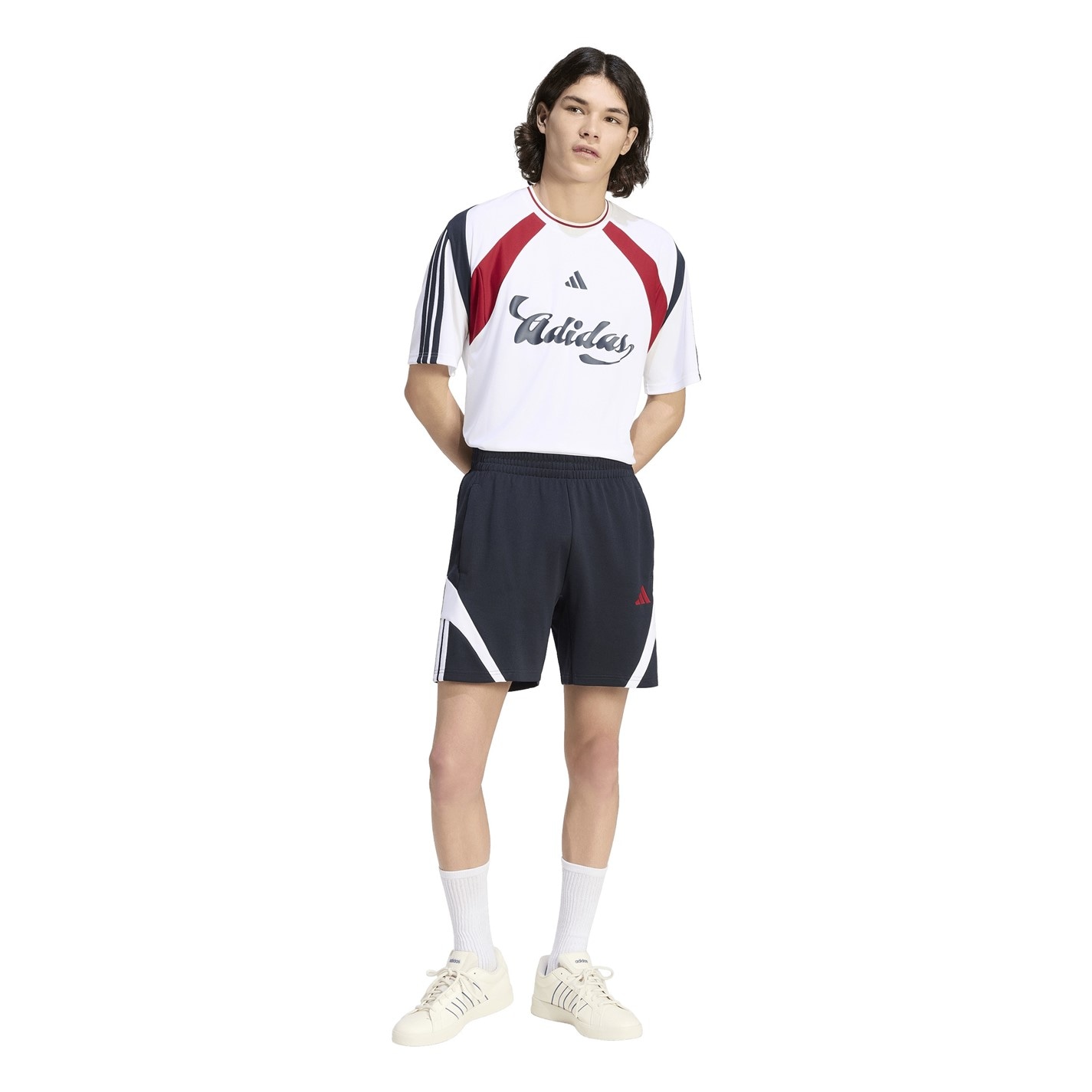 Kraťasy adidas Navy 1466506 Men's Fleece Jogger Shorts - 6
