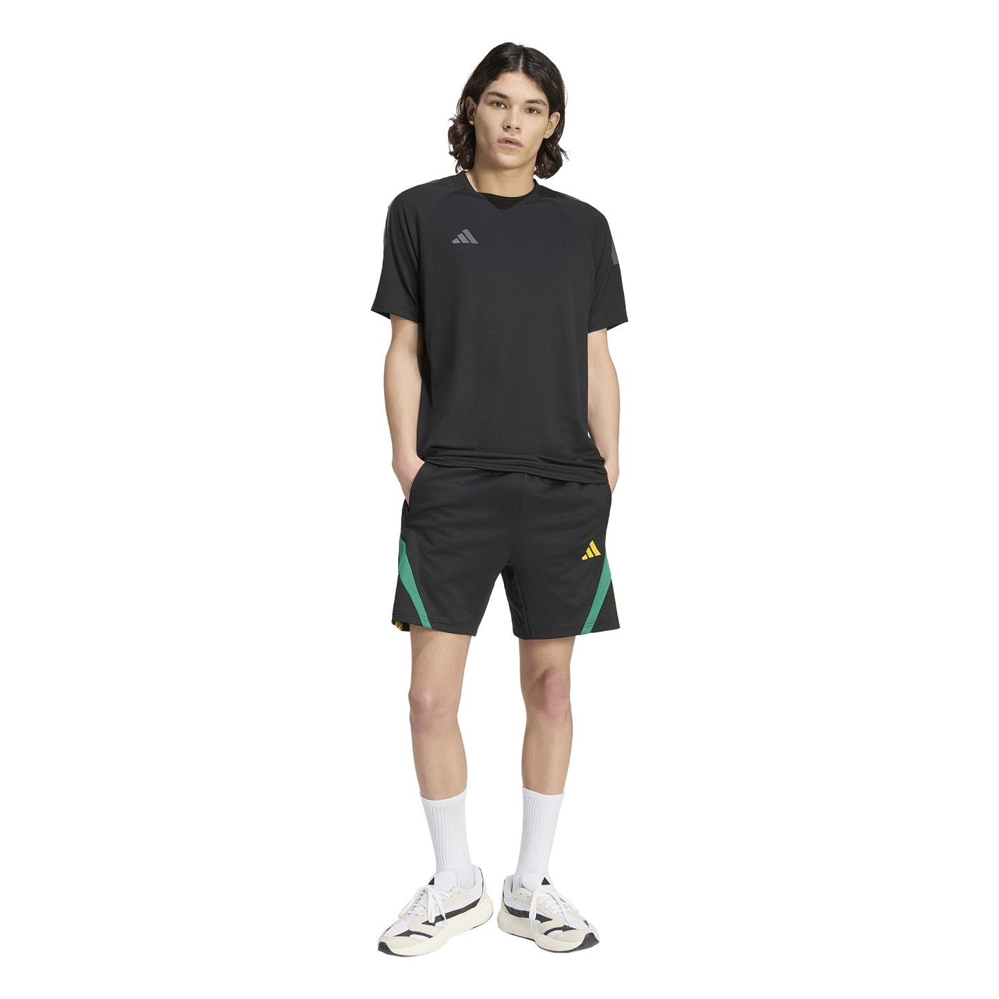Kraťasy adidas Black 8680254 Men's Fleece Jogger Shorts - 6