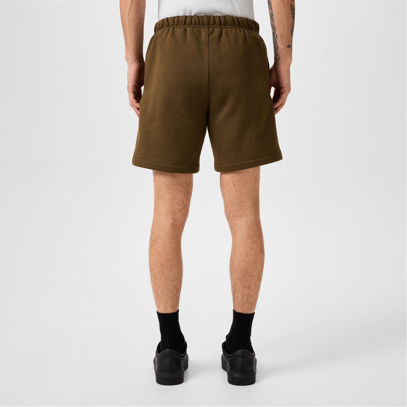 Kraťasy FEAR OF GOD ESSENTIALS Olive 4202774 Cotton Logo Shorts - 4