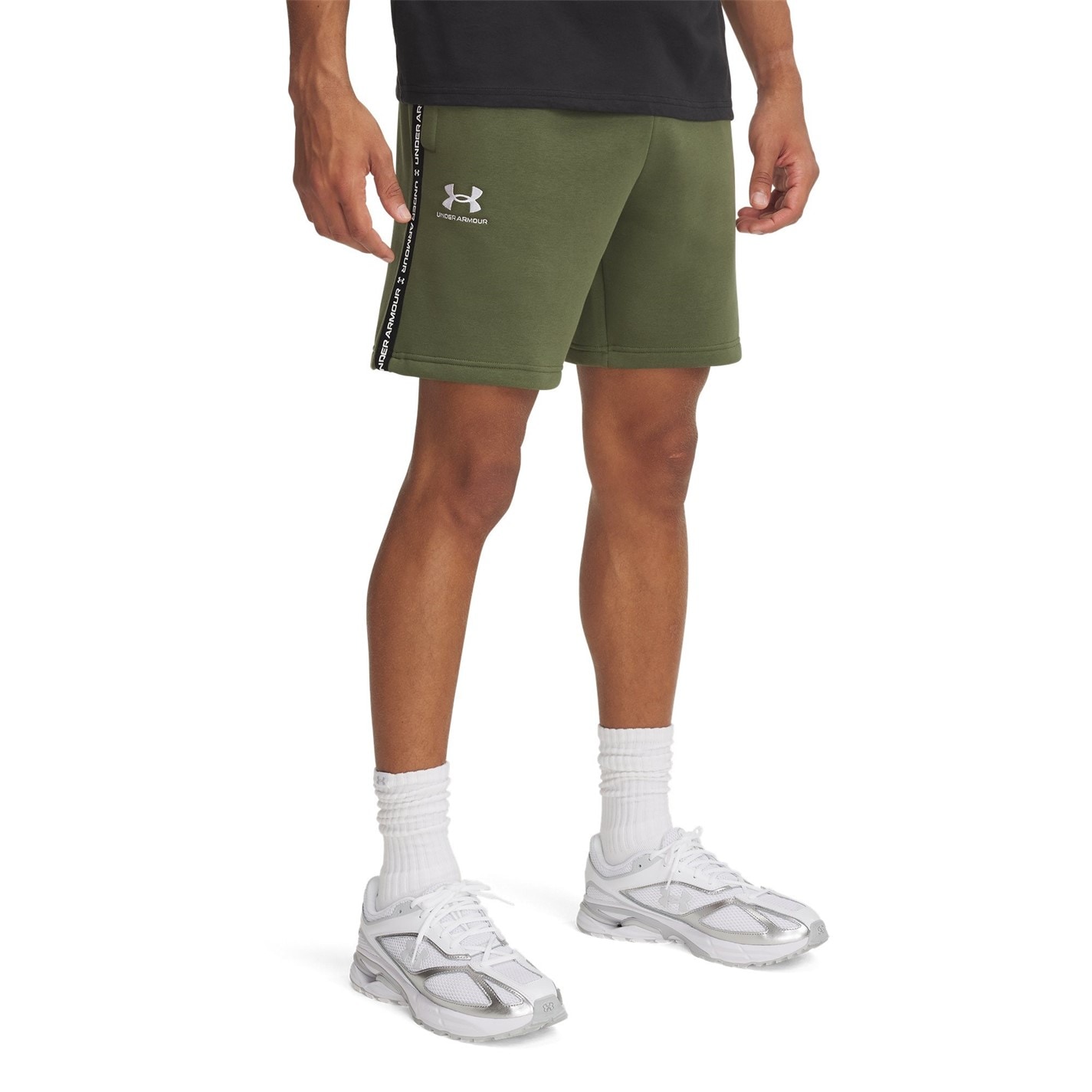 Kraťasy Under Armour Marine OD Green 6103668 Men's Fleece Jogger Shorts - 1
