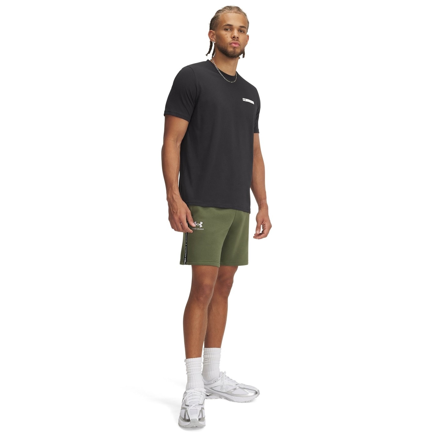Kraťasy Under Armour Marine OD Green 6103668 Men's Fleece Jogger Shorts - 3