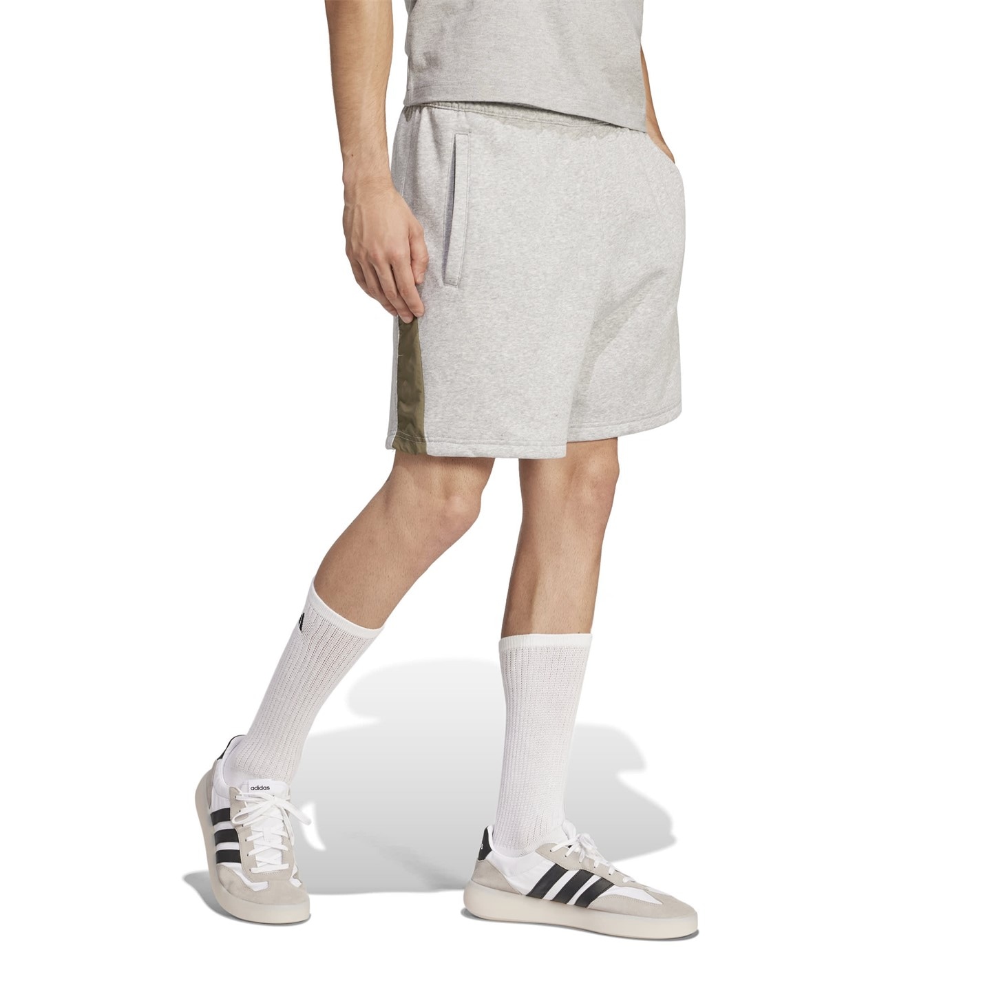Kraťasy adidas Grey Heather 4561939 Seasonal Essentials Colorblock Shorts Mens - 4