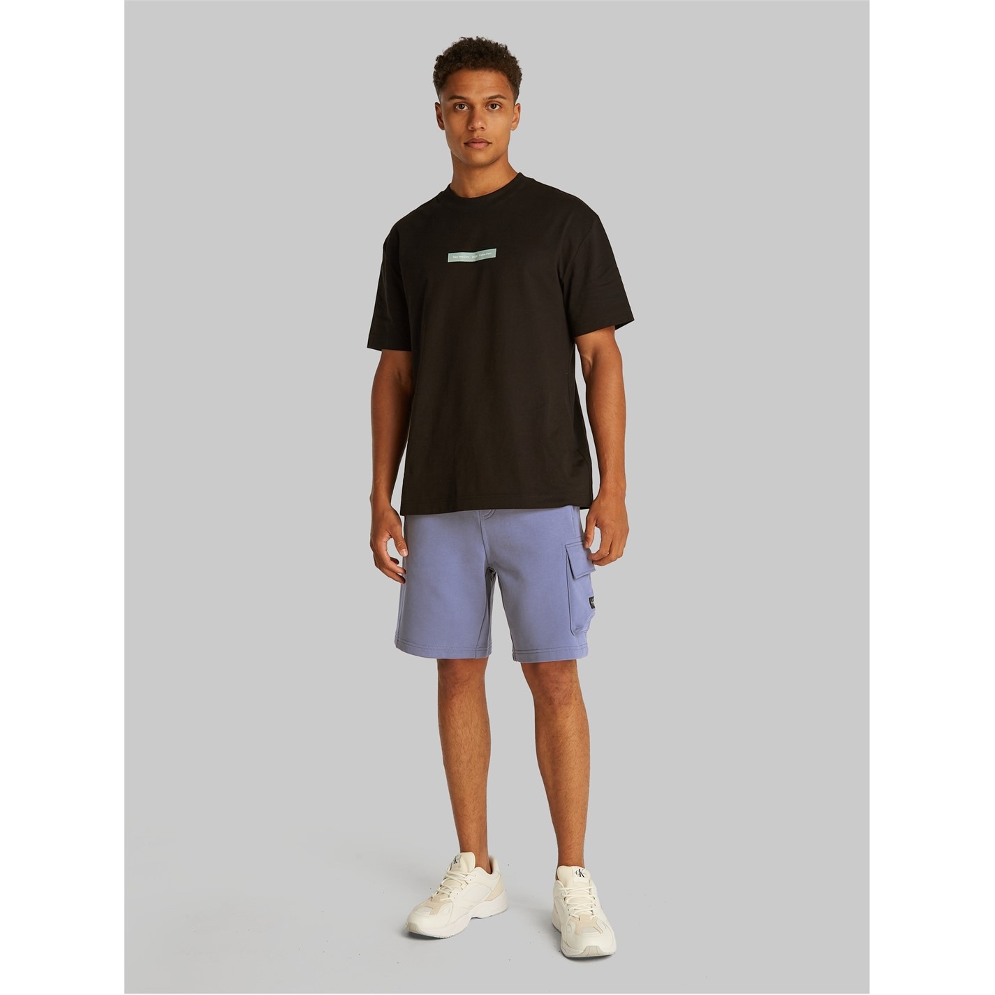Kraťasy Calvin Klein Jeans Grisaille 6673143 WOVEN LABEL SHORT - 3