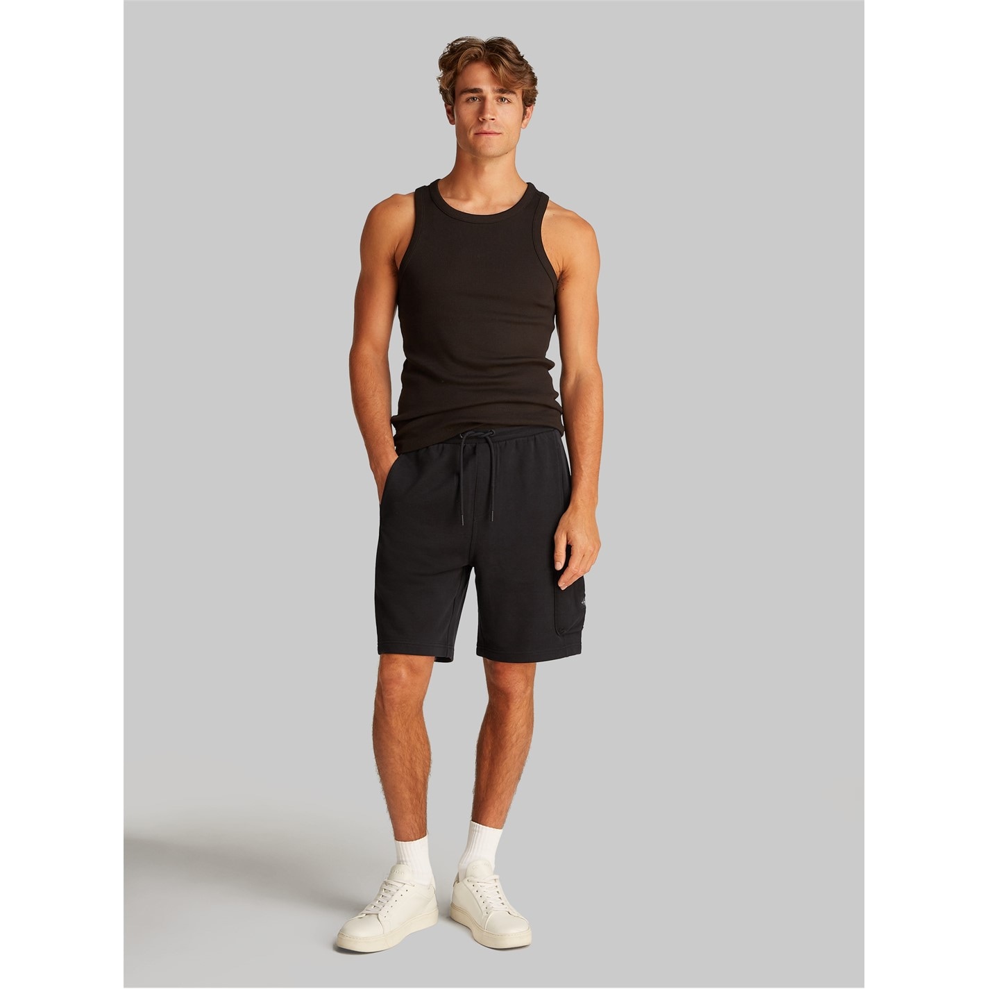Kraťasy Calvin Klein Jeans Ck Black 4133292 WOVEN LABEL SHORT - 2
