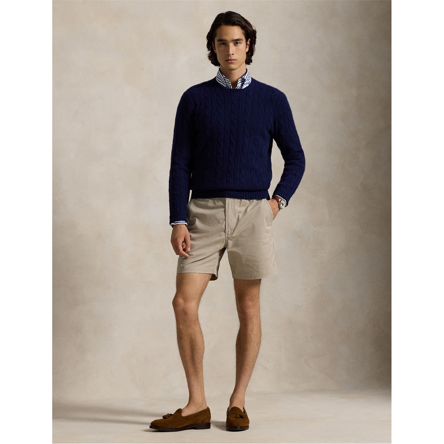 Kraťasy Polo Ralph Lauren Khaki Tan 4336557 Prepster Shorts - 5
