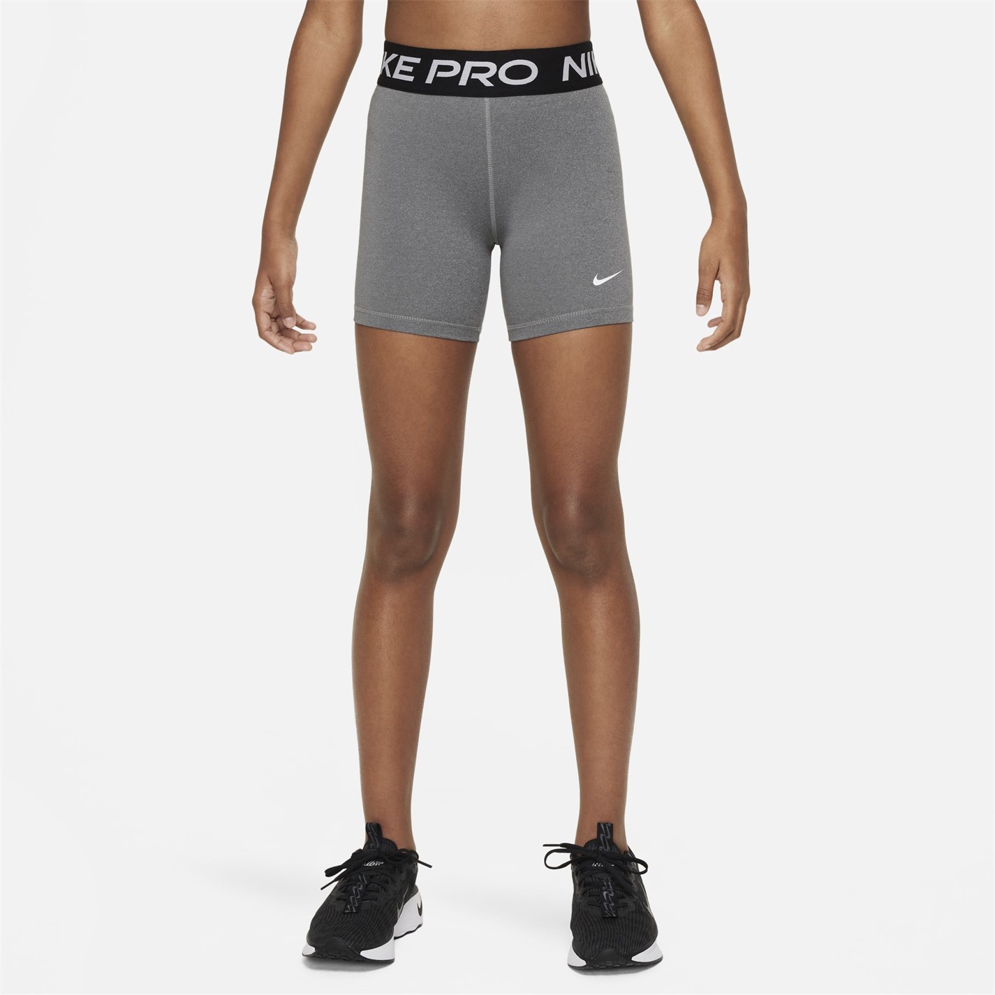 Nike Grey Heather 166339 Pro Shorts Junior Girls - 3
