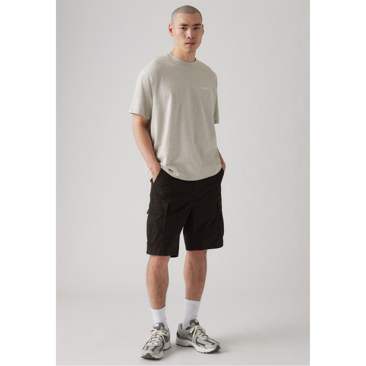 Kraťasy Levis Black 3909425 Mens Carrier Meteorite Cargo Shorts - 7
