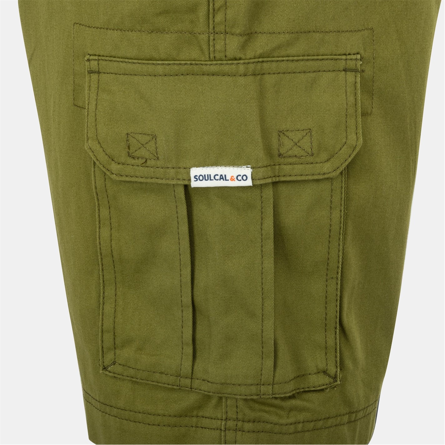 Kraťasy SoulCal Olive 3863575 Washed Short Mens - 6