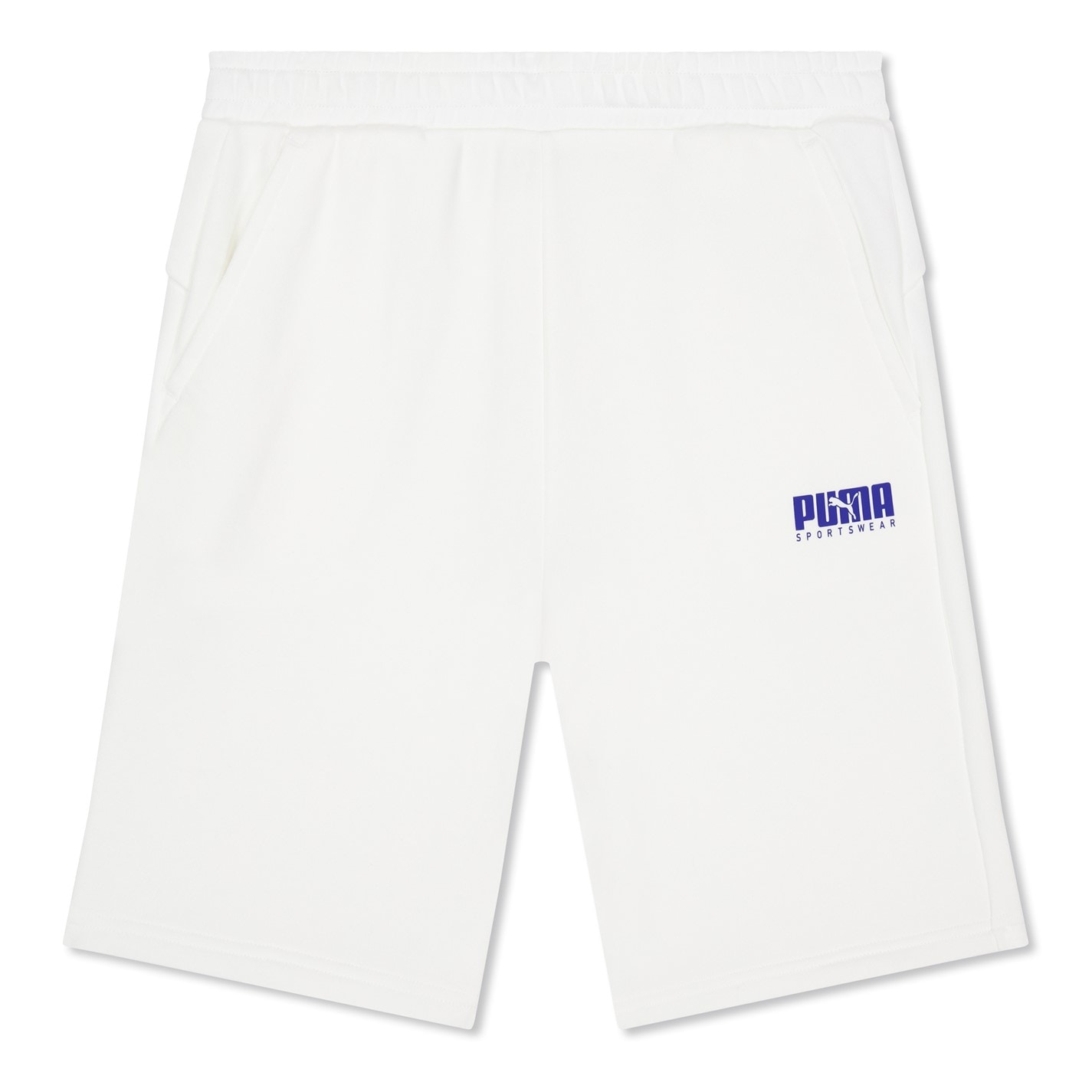 Puma Puma White 6015023 Unisex Kids' Key Graphic Fleece Jogger Shorts - 1