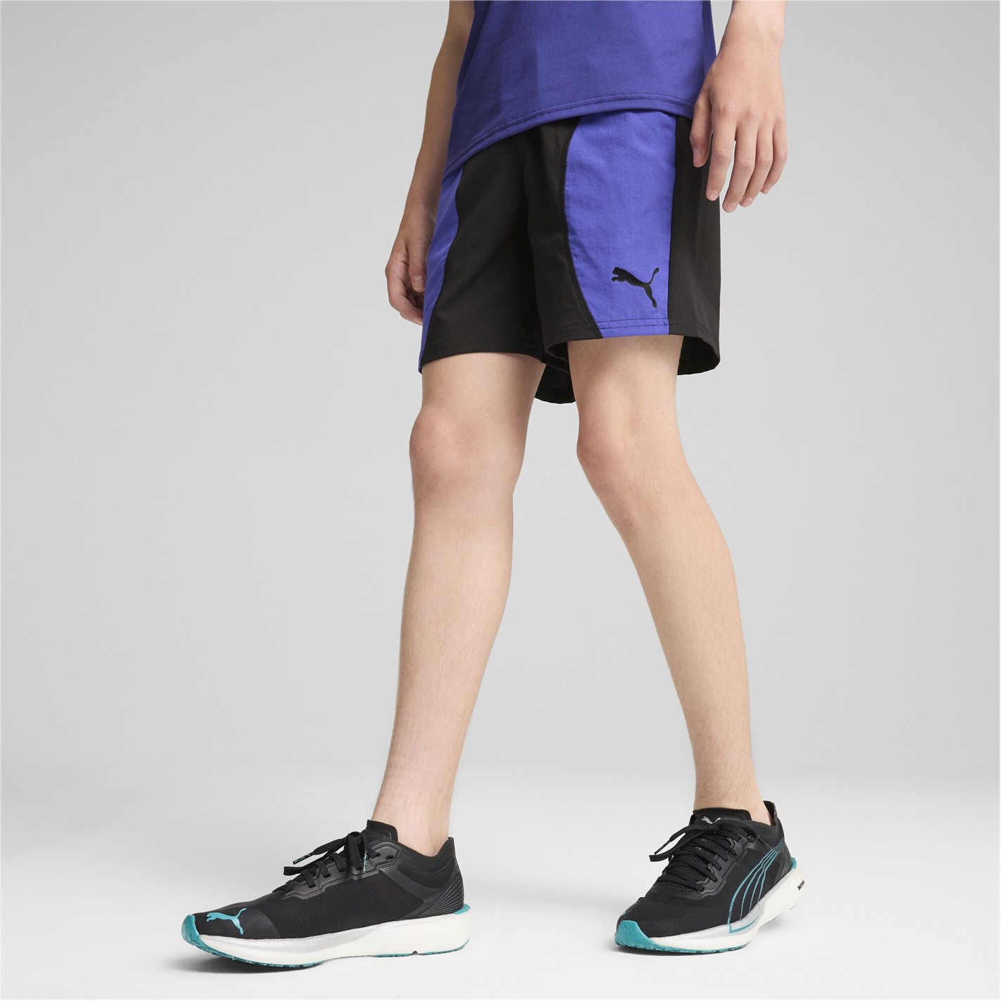 Puma Puma Black 7370312 Unisex Kids' Fit Everyday Performance Gym Shorts - 2