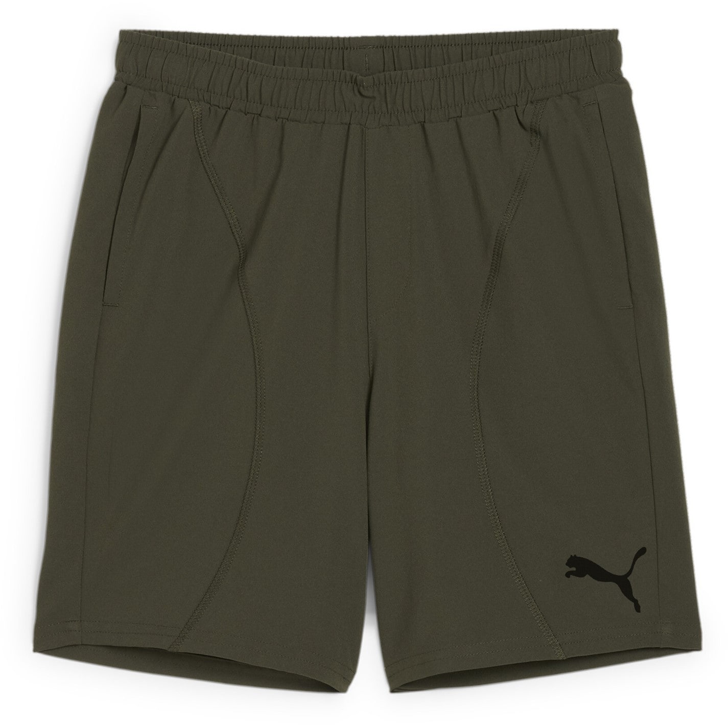 Puma Dark Olive 7386715 Unisex Kids' Fit Everyday Performance Gym Shorts - 1