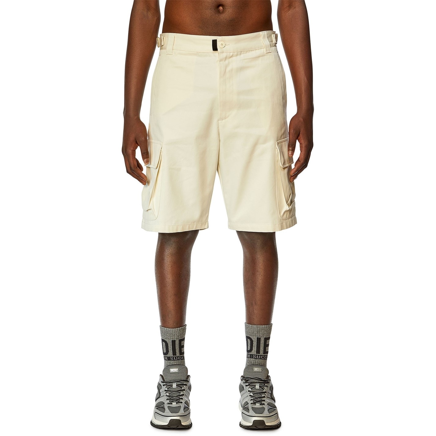 Kraťasy Diesel Vapourous Gray 6253080 Men's Cargo Shorts - 1