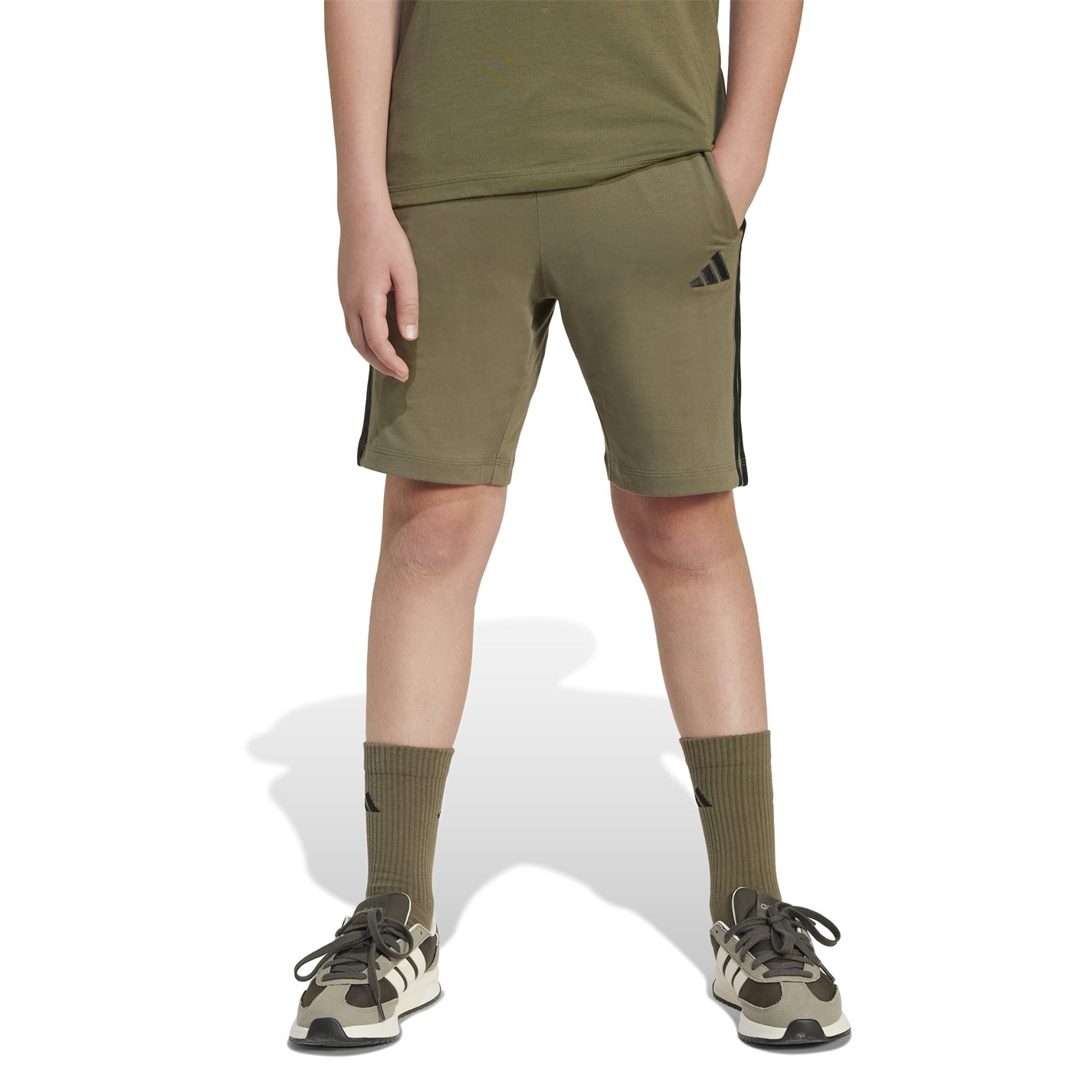 adidas Khaki 9188082 Essential Woven Shorts Juniors - 2