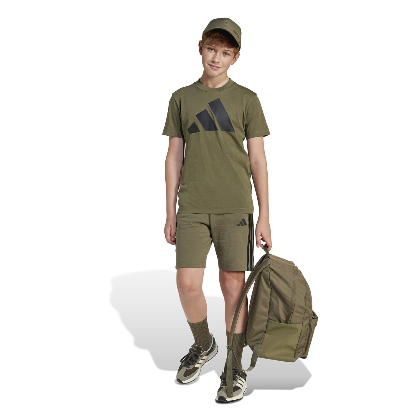 adidas Khaki 9188082 Essential Woven Shorts Juniors - 4