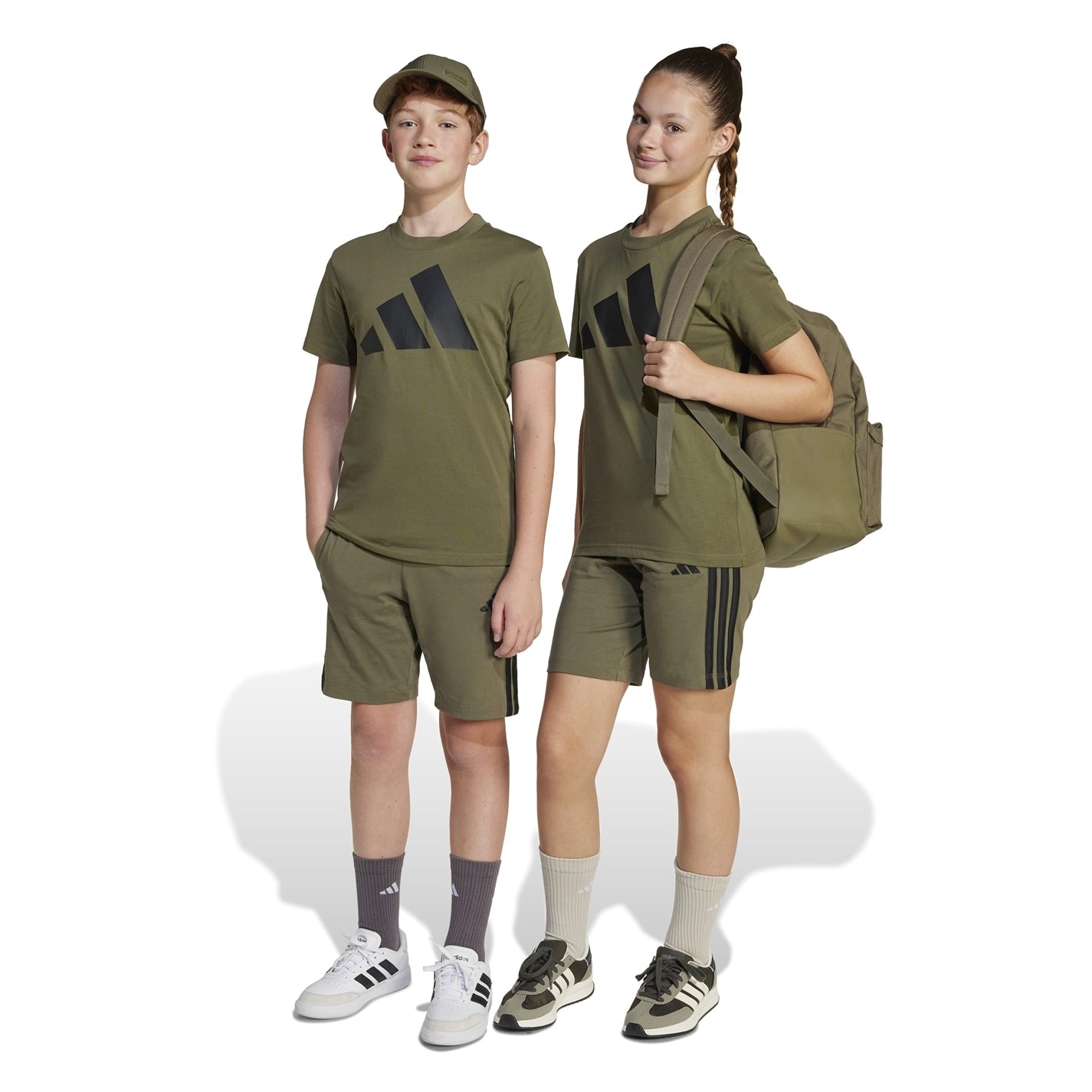 adidas Khaki 9188082 Essential Woven Shorts Juniors - 5