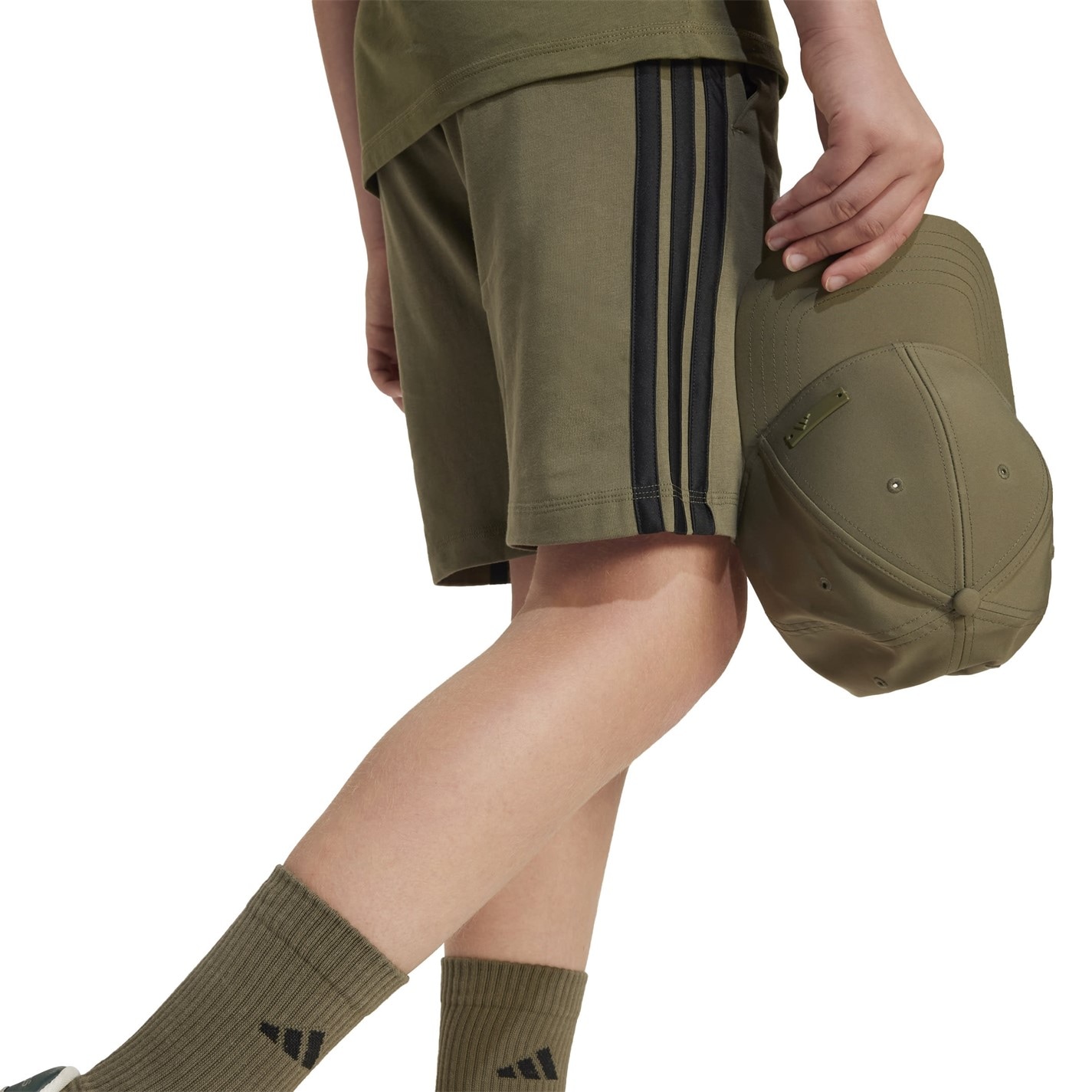 adidas Khaki 9188082 Essential Woven Shorts Juniors - 7