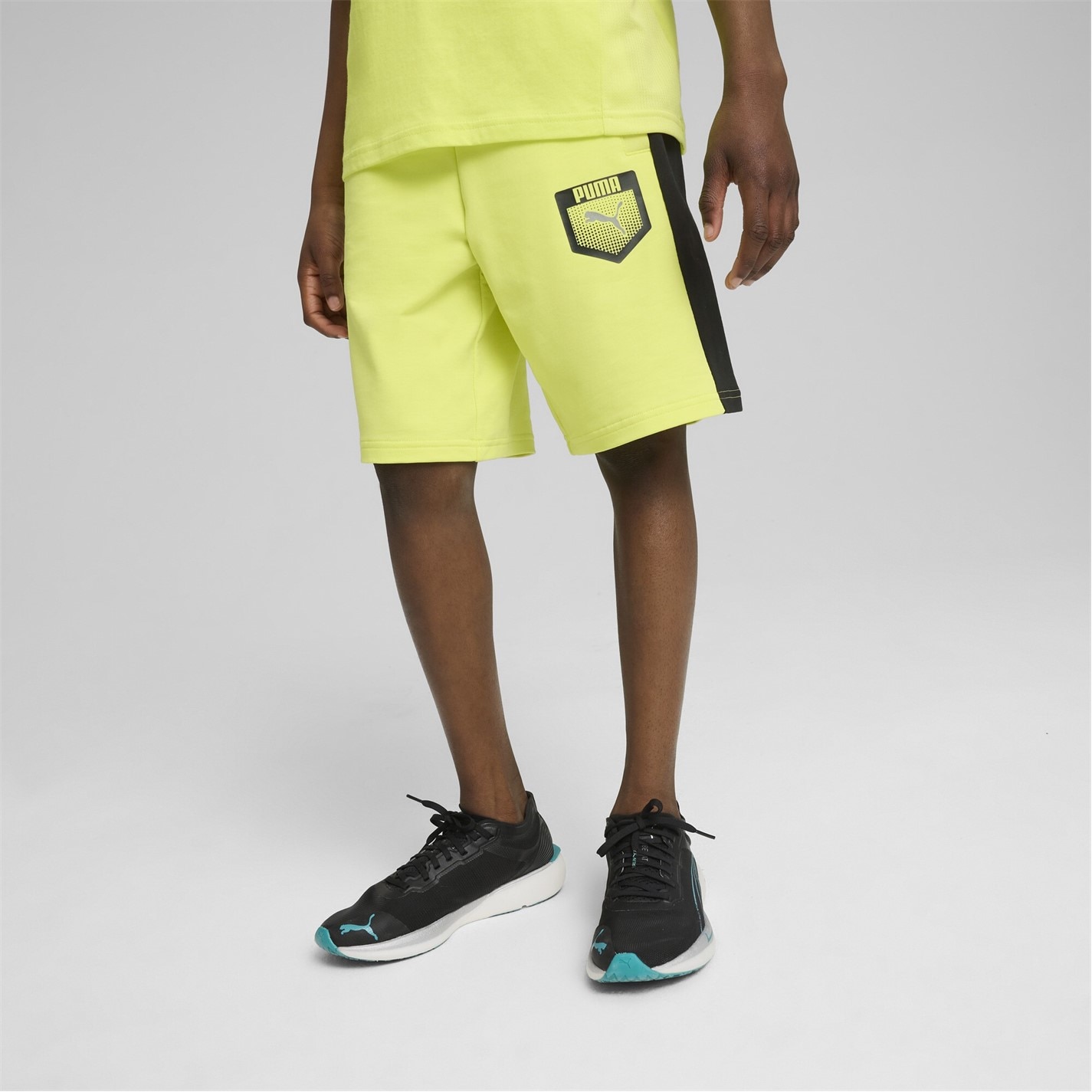 Puma Lemon Sherbe 2353950 Unisex Kids' Fleece Jogger Shorts - 2