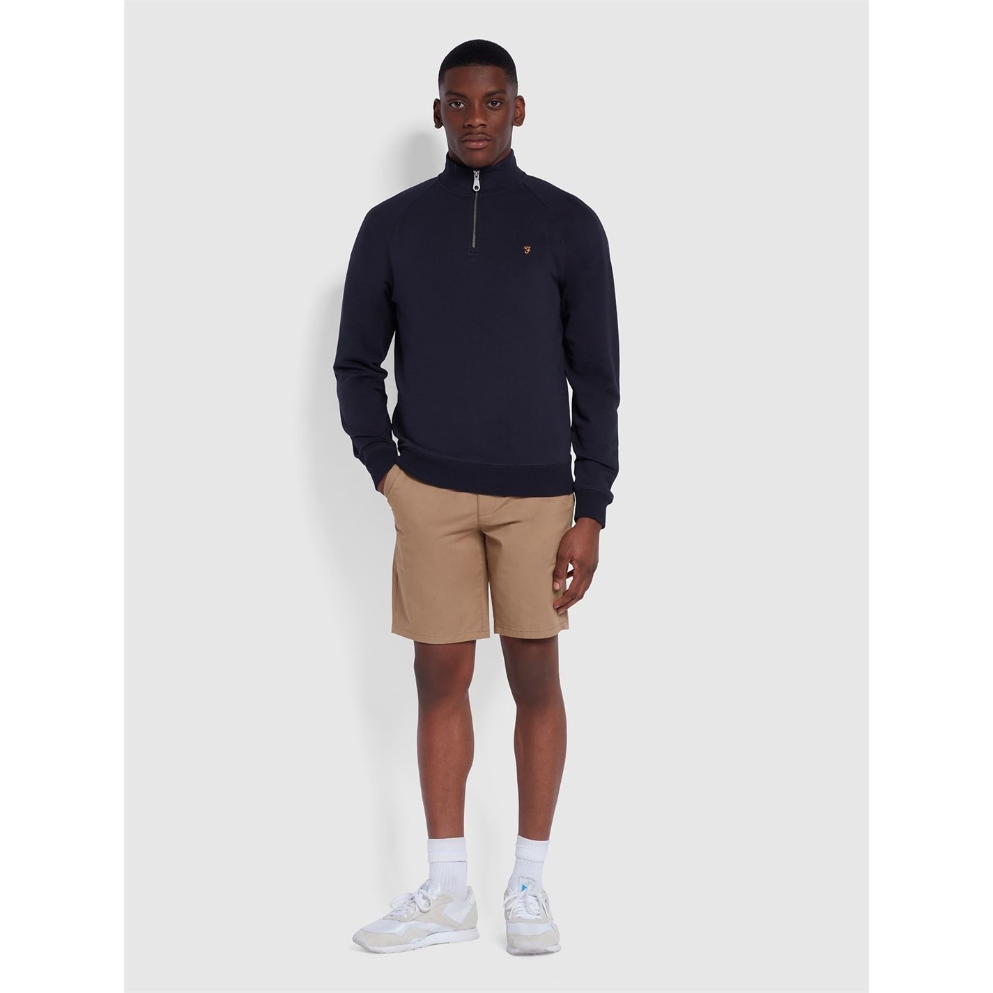Kraťasy Farah Beige 9665541 Hawk Twill Chino Shorts - 2