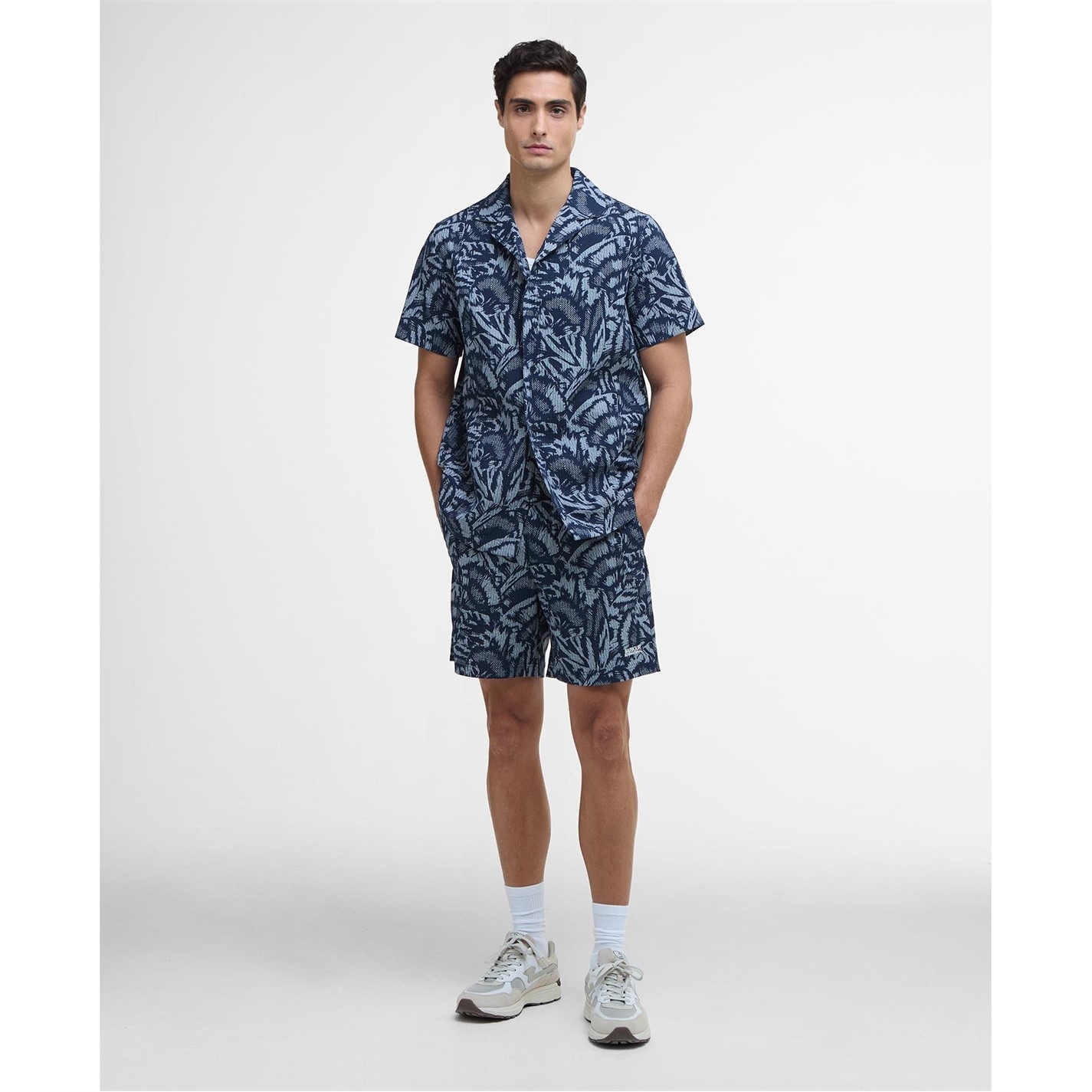 Kraťasy Barbour International Navy 6603754 Men's B.Intense Kew All Over Print Tailored Fit Chino Shorts - 6