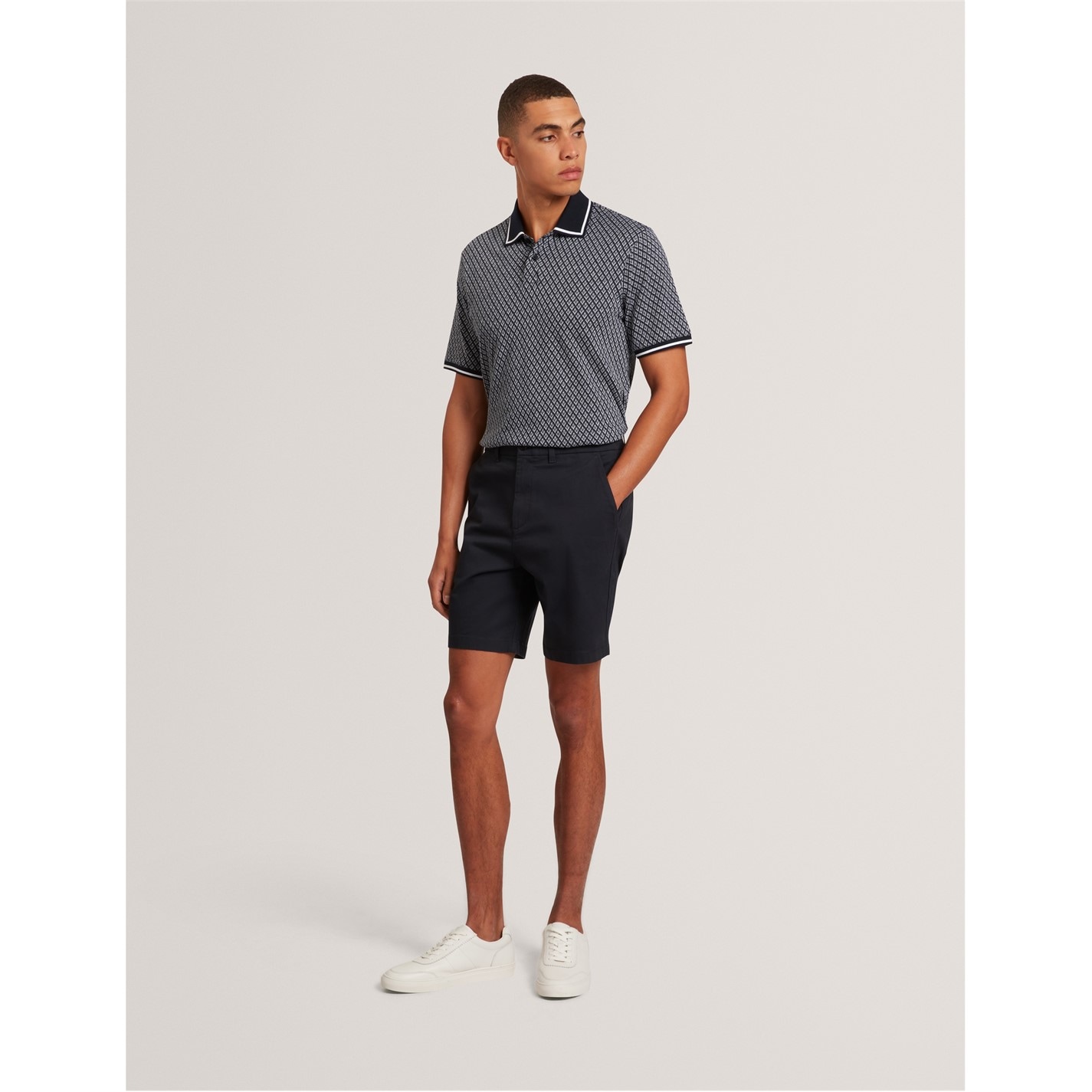 Kraťasy Ted Baker Navy 778610 Men's Chino Shorts - 6