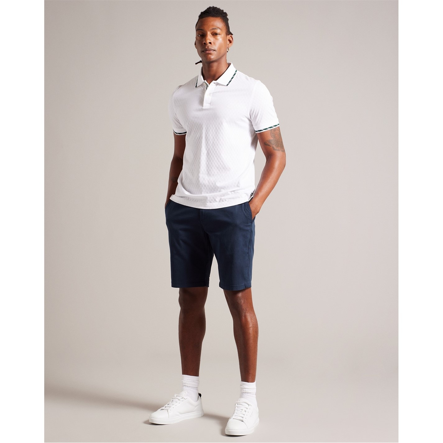 Kraťasy Ted Baker Navy 3987273 Men's Alscot Chino Shorts - 5