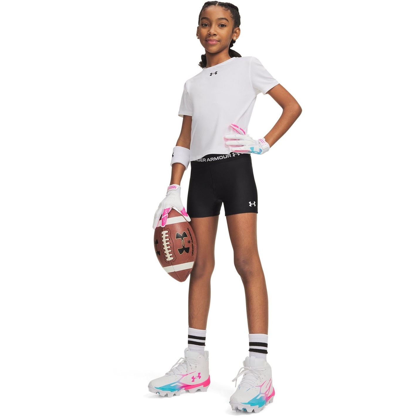 Under Armour Black 7913046 Kids HeatGear® Performance Gym Shorts - 6