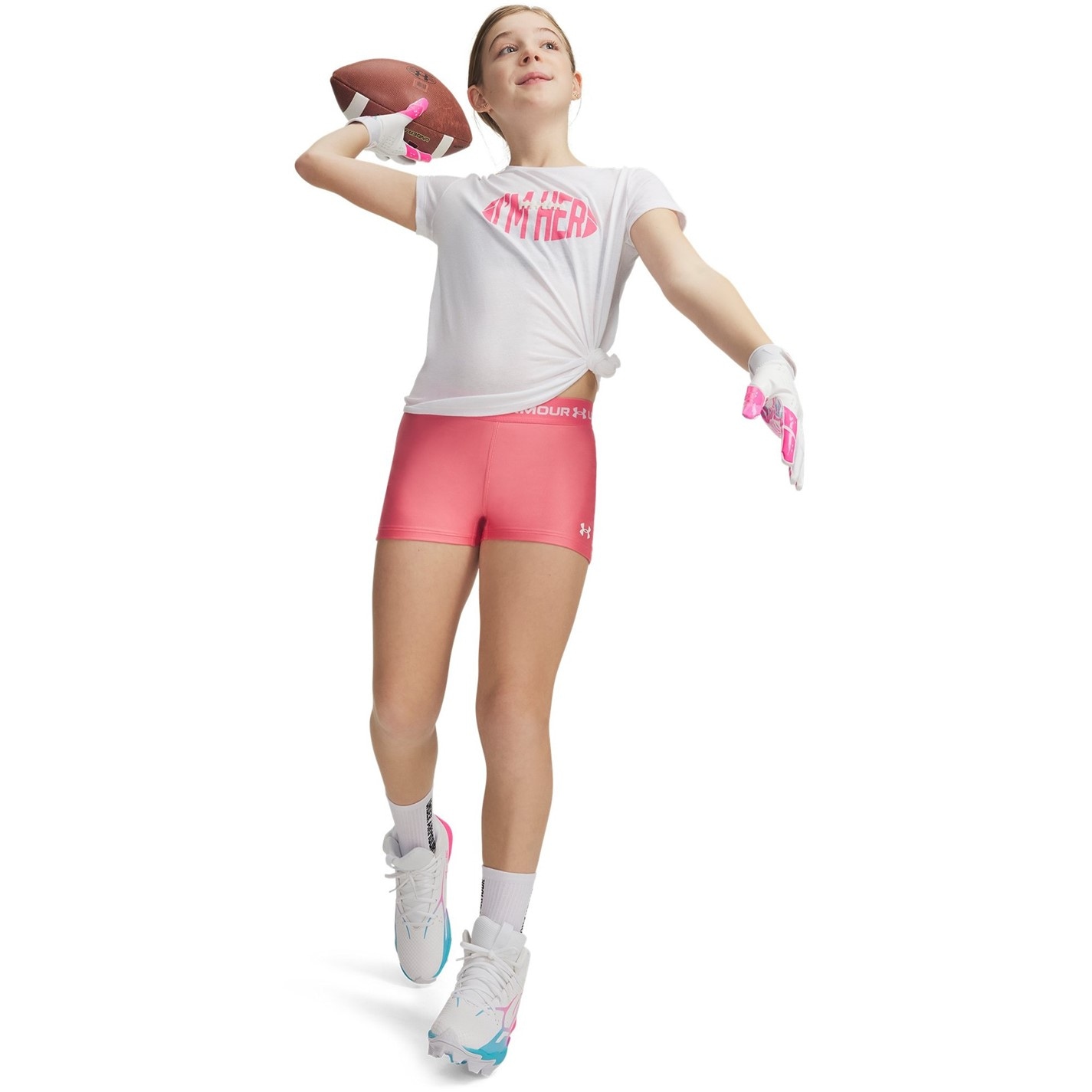 Under Armour Pink 105252 Kids HeatGear® Performance Gym Shorts - 6