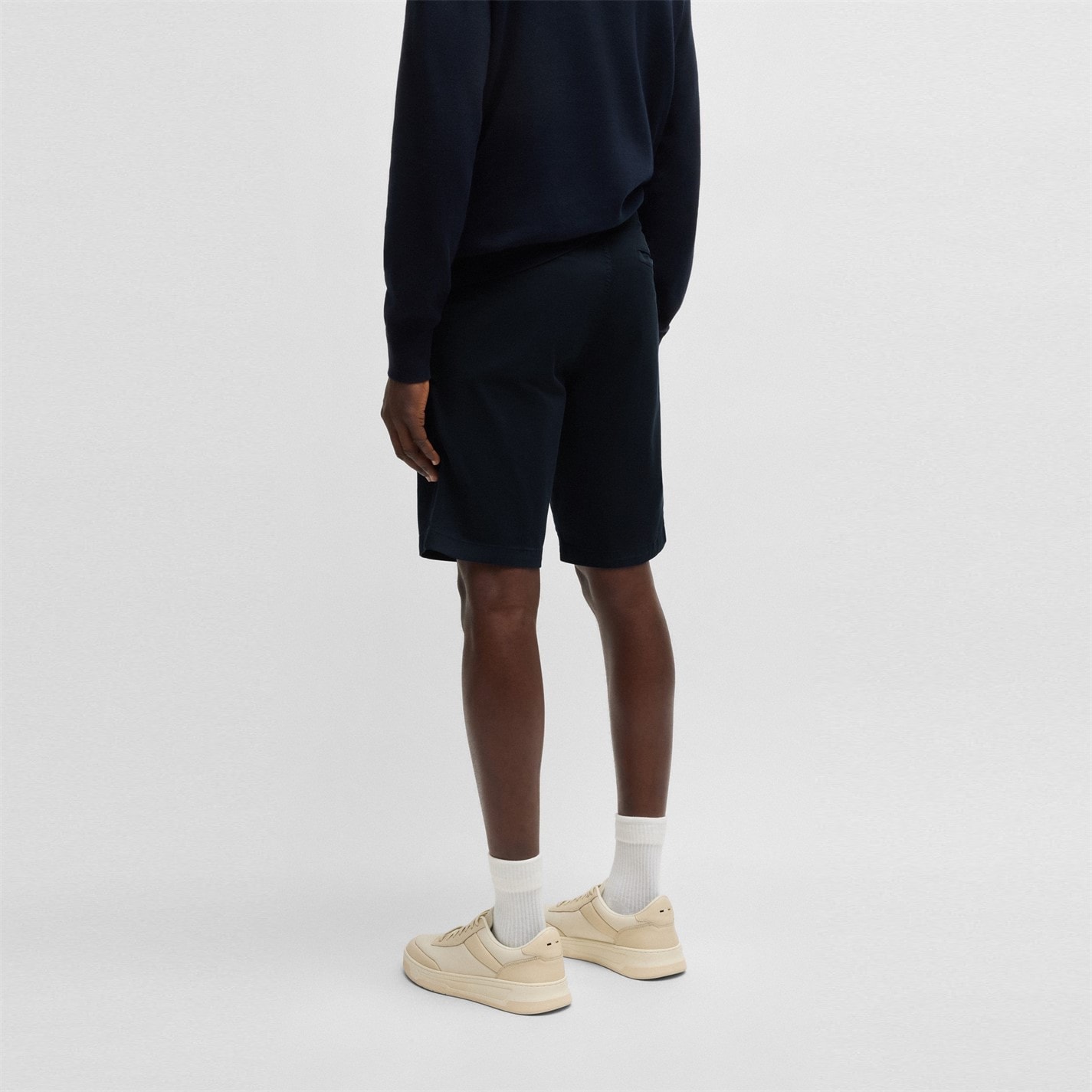 Kraťasy Boss Navy 404 6921108 Mens BOSS ORANGE Chino Slim Shorts - 3