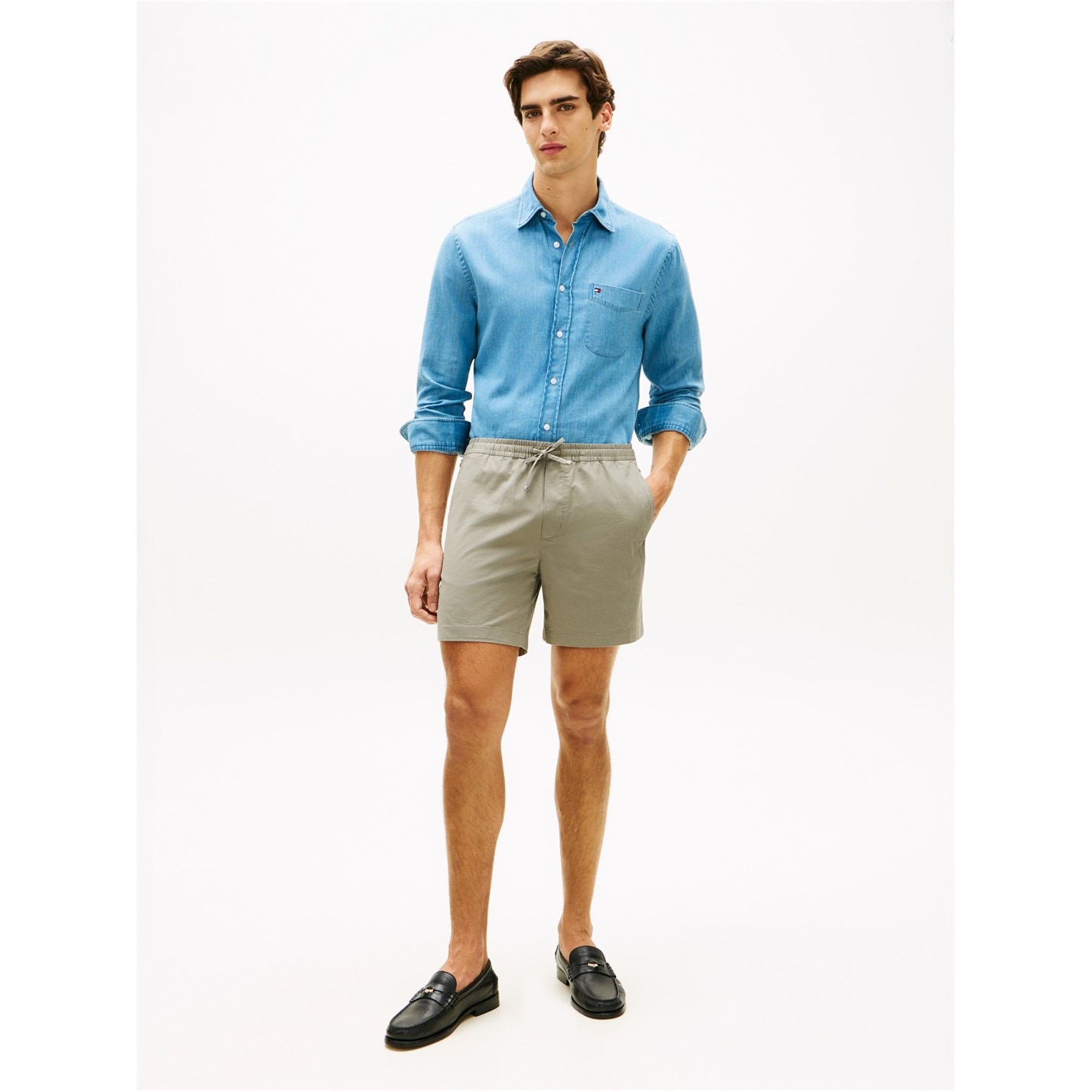 Kraťasy Tommy Hilfiger Hydrogen Grey 5756526 Men's Chino Shorts - 4