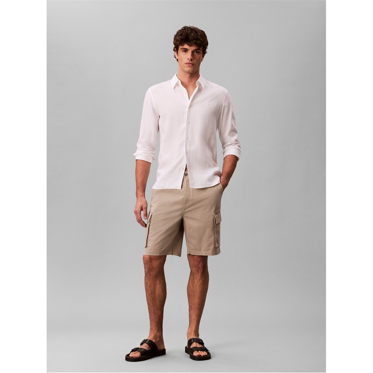 Kraťasy Calvin Klein Jeans Vintage Khaki 3347837 Men's Cargo Shorts - 2