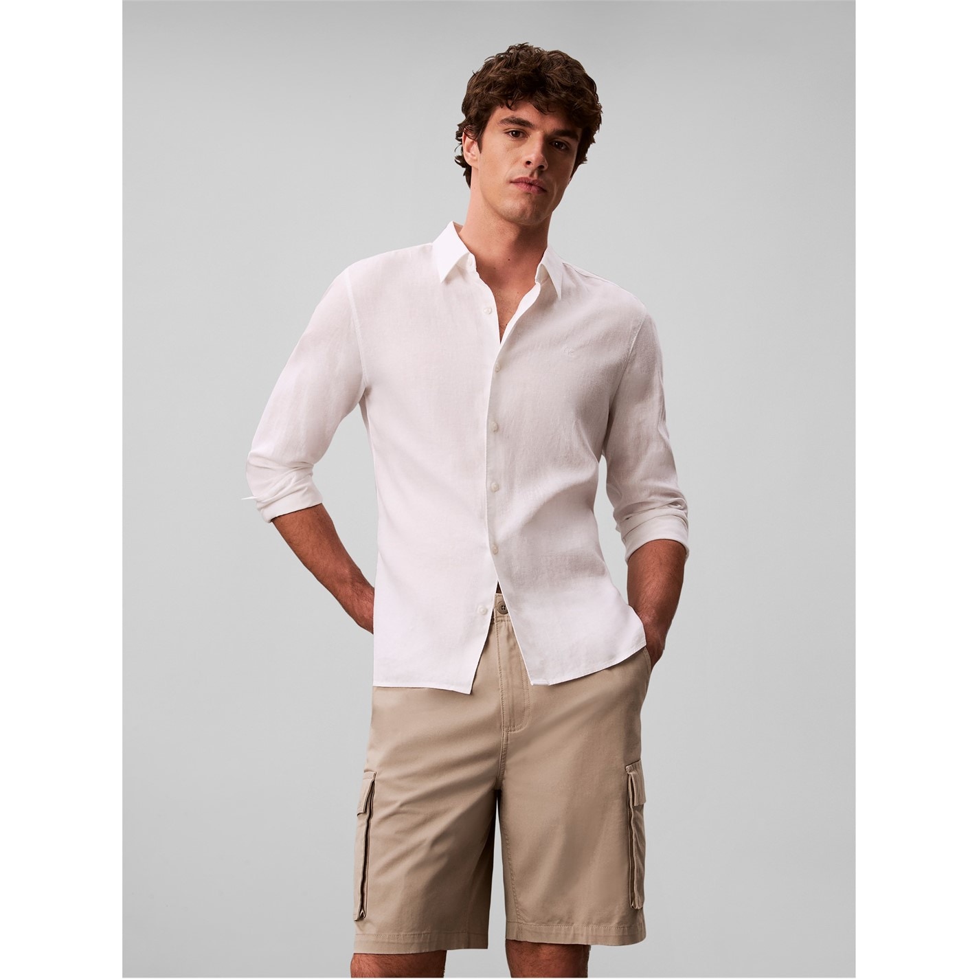Kraťasy Calvin Klein Jeans Vintage Khaki 3347837 Men's Cargo Shorts - 5