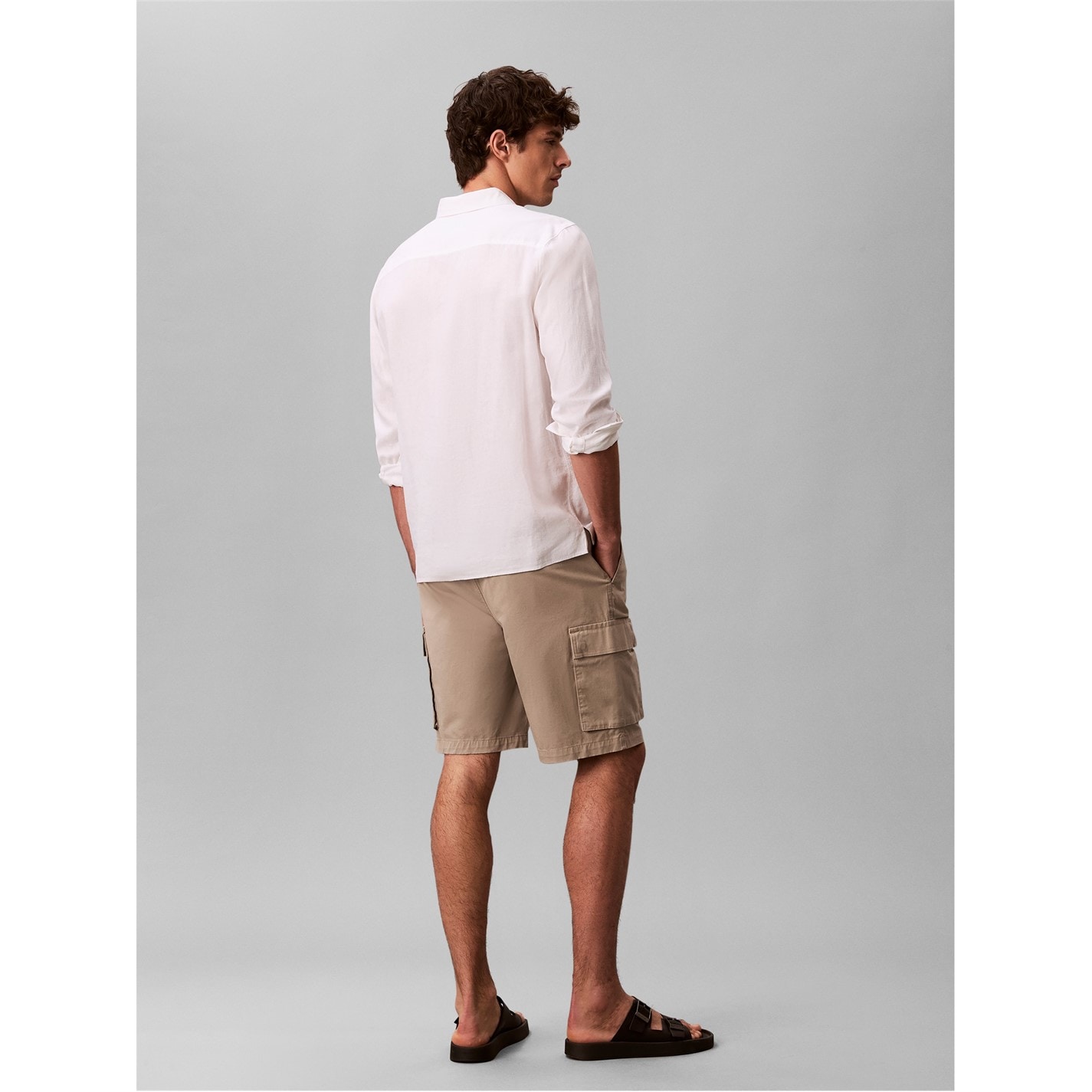 Kraťasy Calvin Klein Jeans Vintage Khaki 3347837 Men's Cargo Shorts - 6