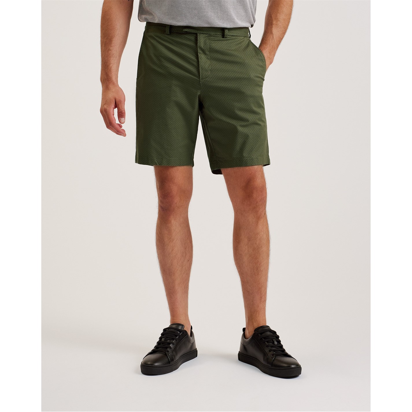 Kraťasy Ted Baker Khaki 950241 Men's Geo Tailored Fit Chino Shorts - 3