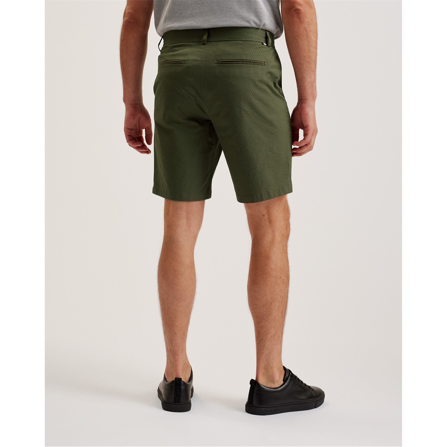 Kraťasy Ted Baker Khaki 950241 Men's Geo Tailored Fit Chino Shorts - 4