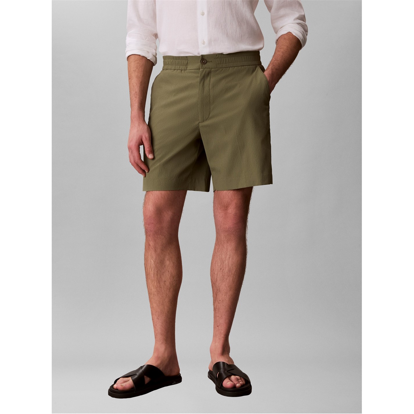 Kraťasy Calvin Klein D Lichen Green 2743763 Men's Chino Shorts - 2